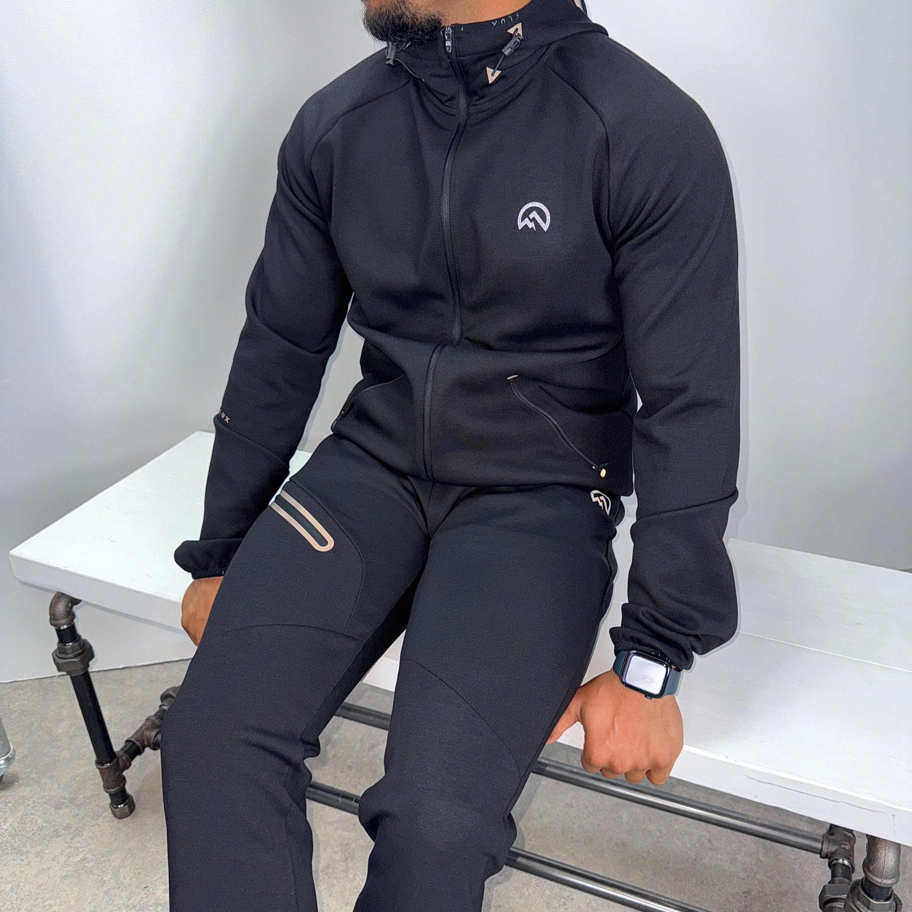 Flux velar jacket tracksuit set 'black'