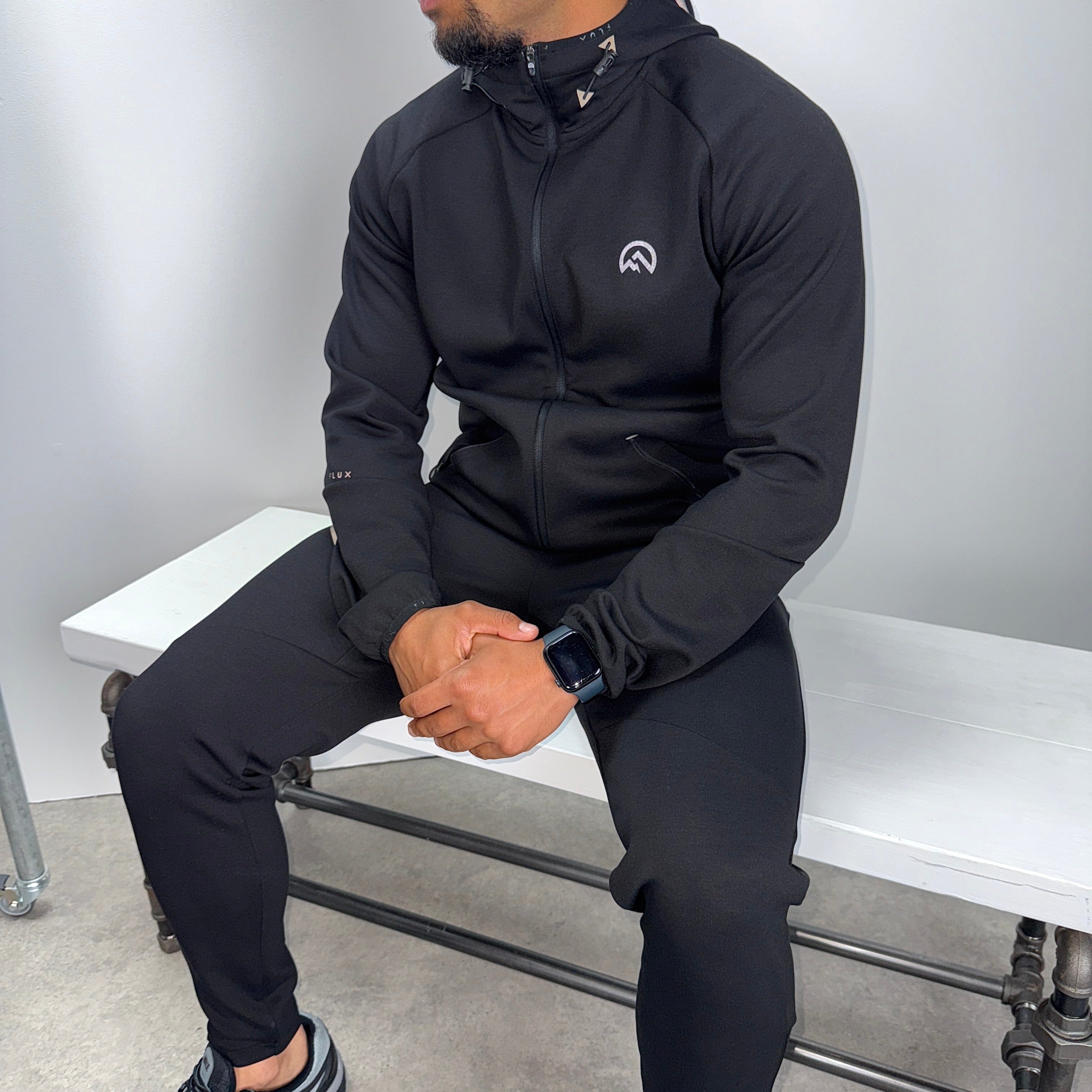 Flux velar jacket tracksuit set 'black'
