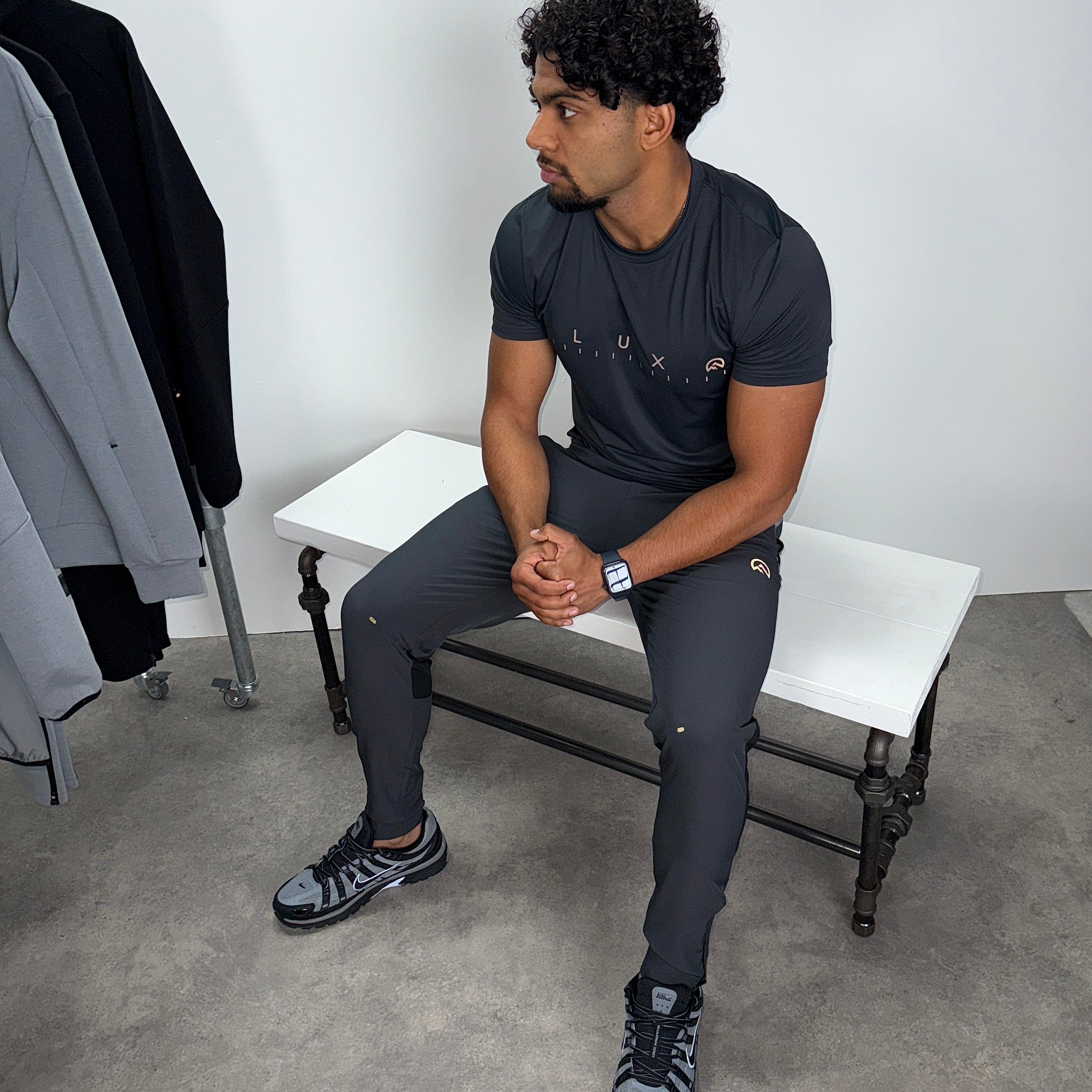 Flux graphic t-shirt pants set 'slate'