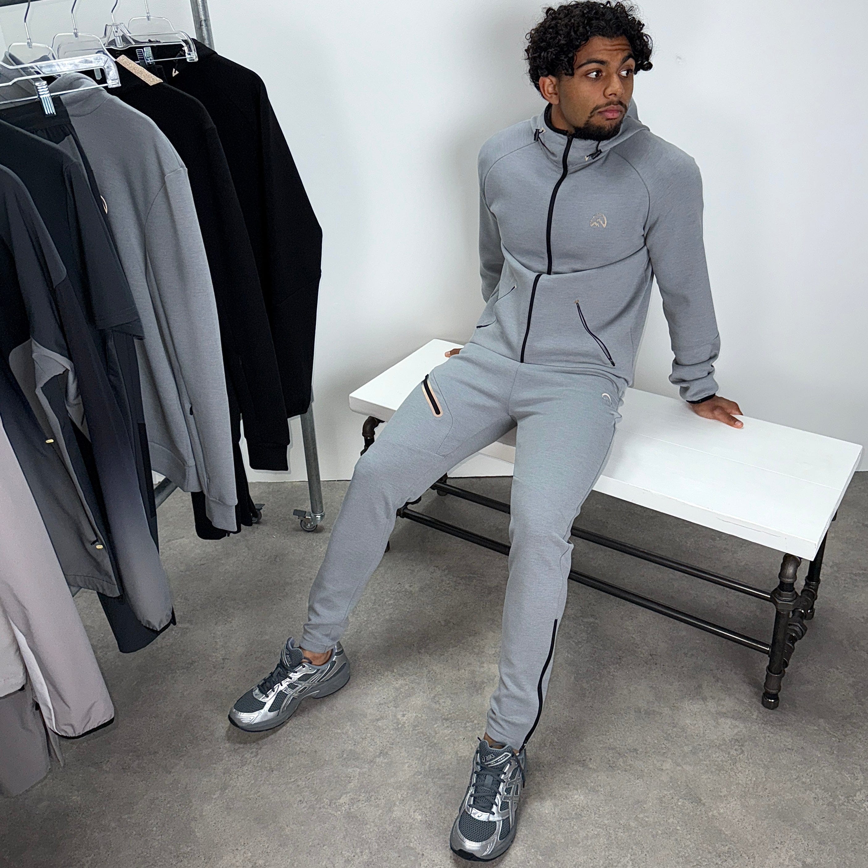 Flux velar jacket tracksuit set 'grey'
