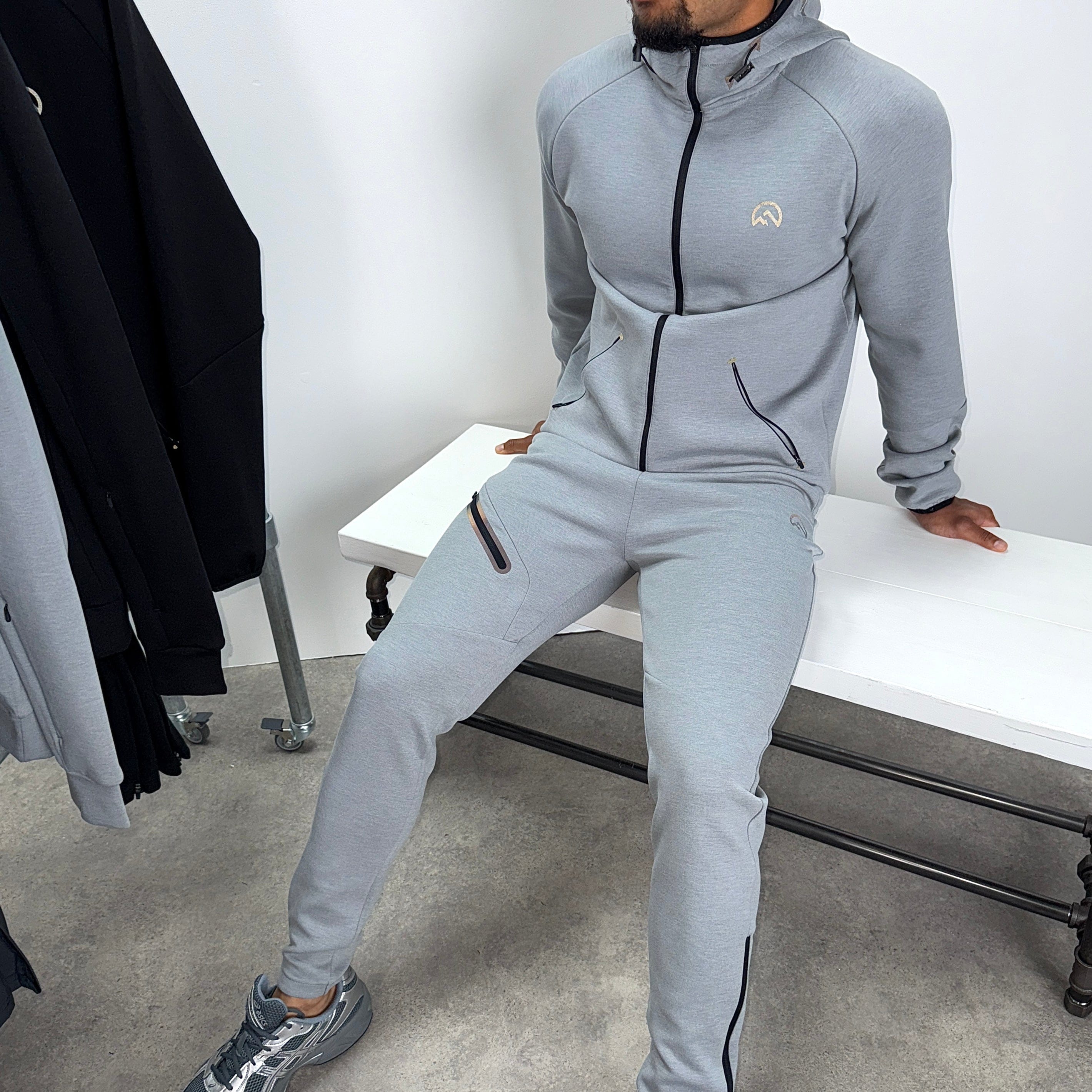 Flux velar jacket tracksuit set 'grey'