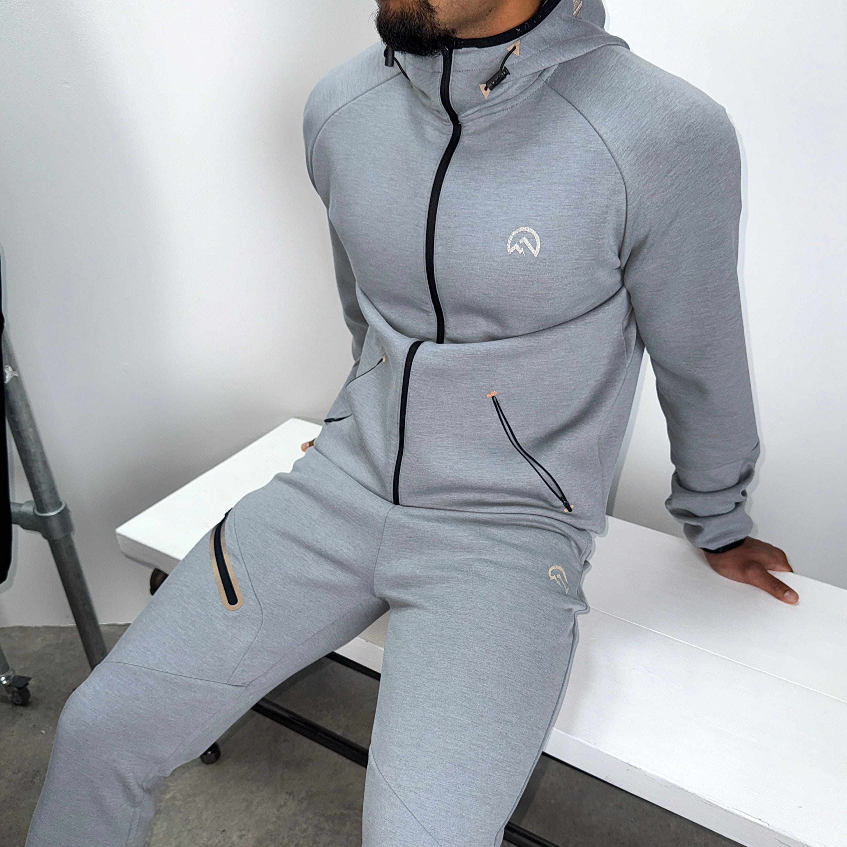 Flux velar jacket tracksuit set 'grey'