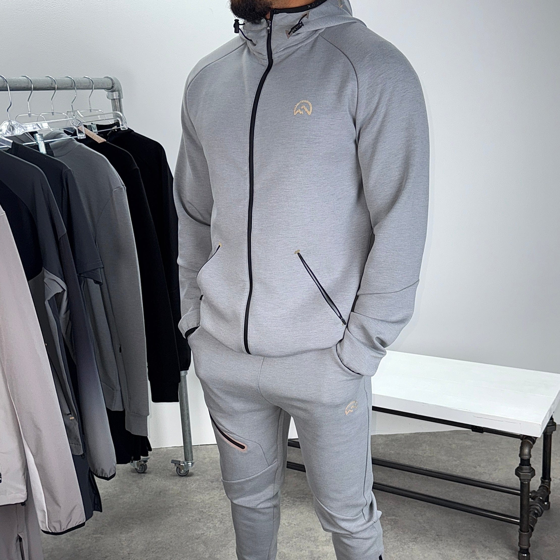 Flux velar jacket tracksuit set 'grey'