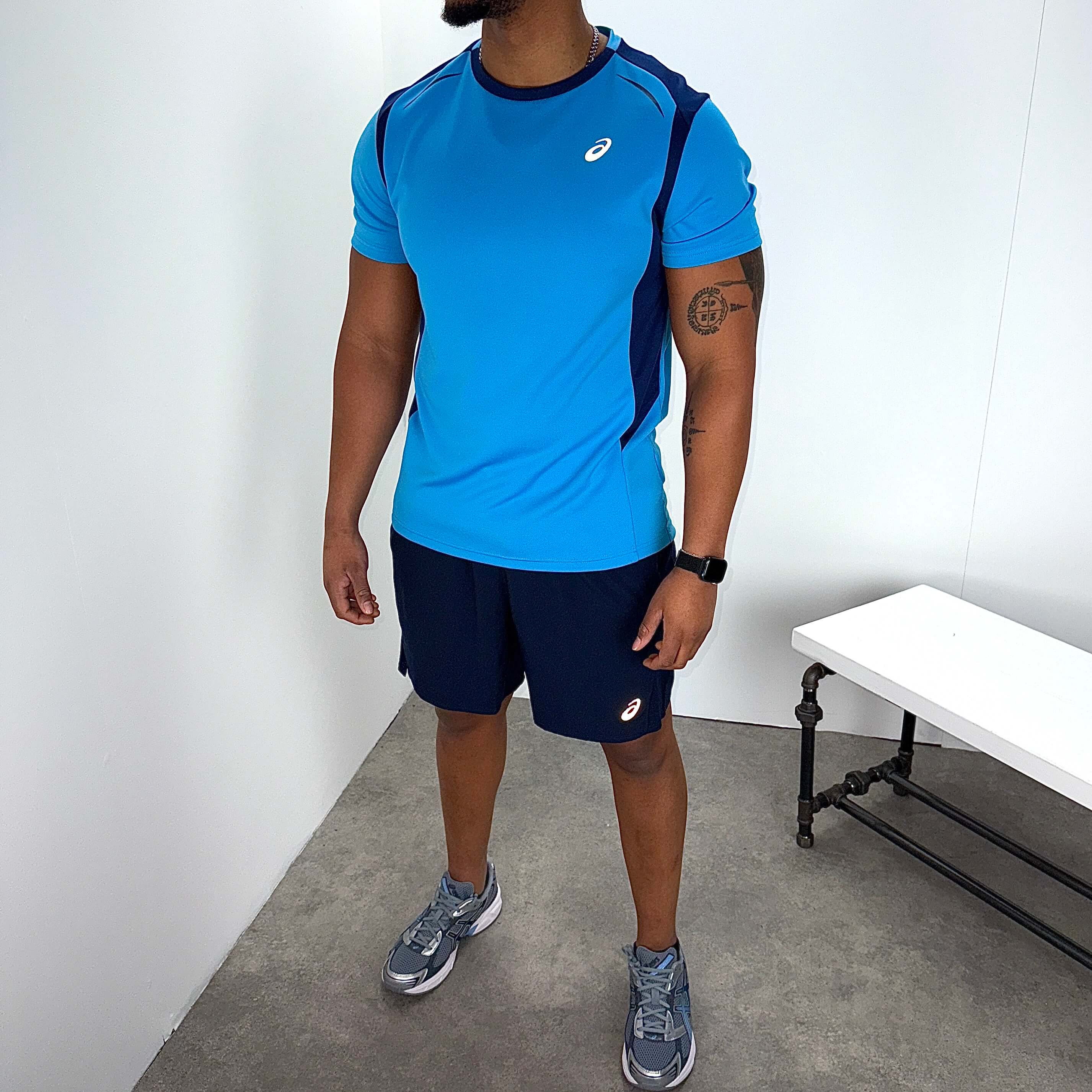 Asics curved seam gel-1130 set 'restful teal'