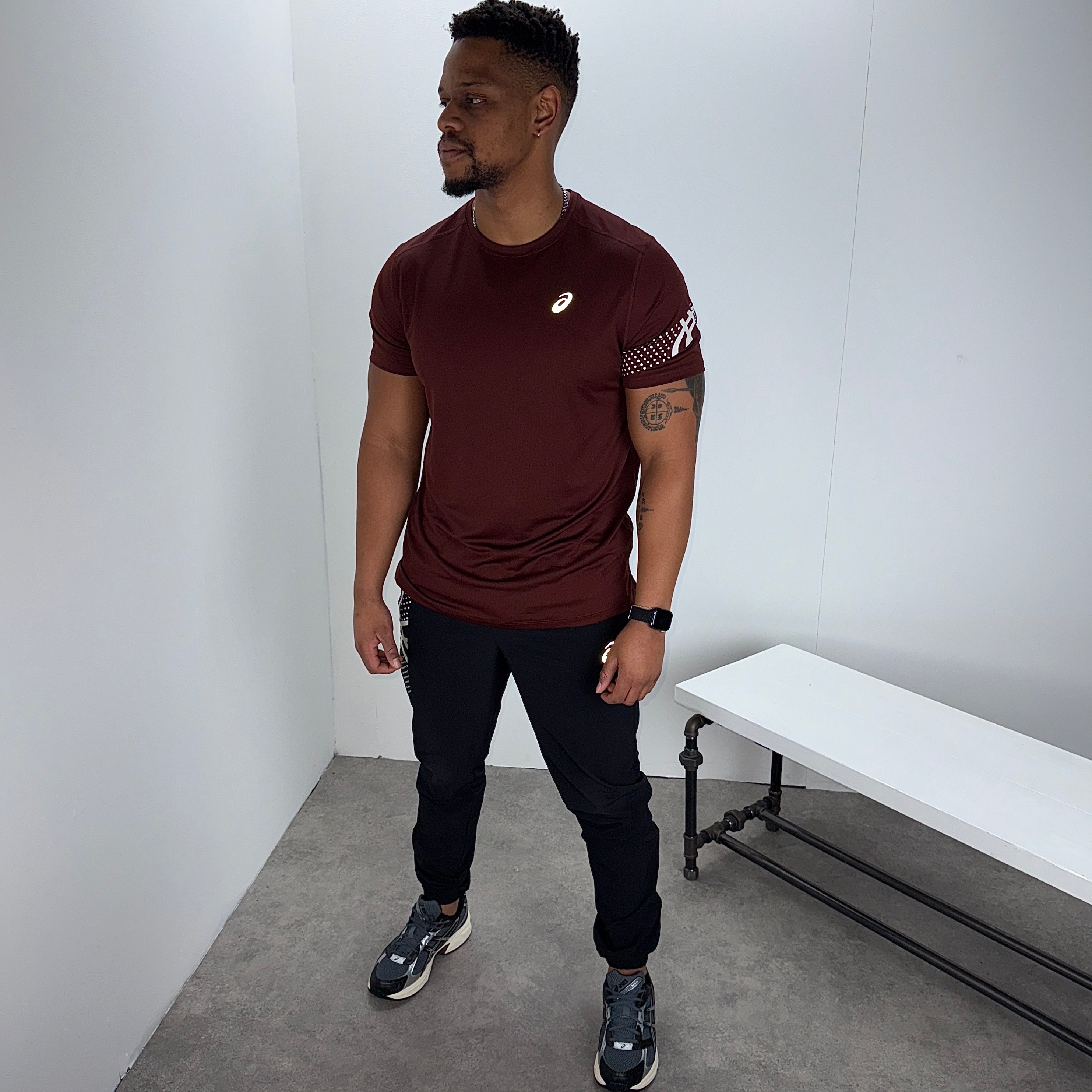 Asics icon t-shirt 'dark red'