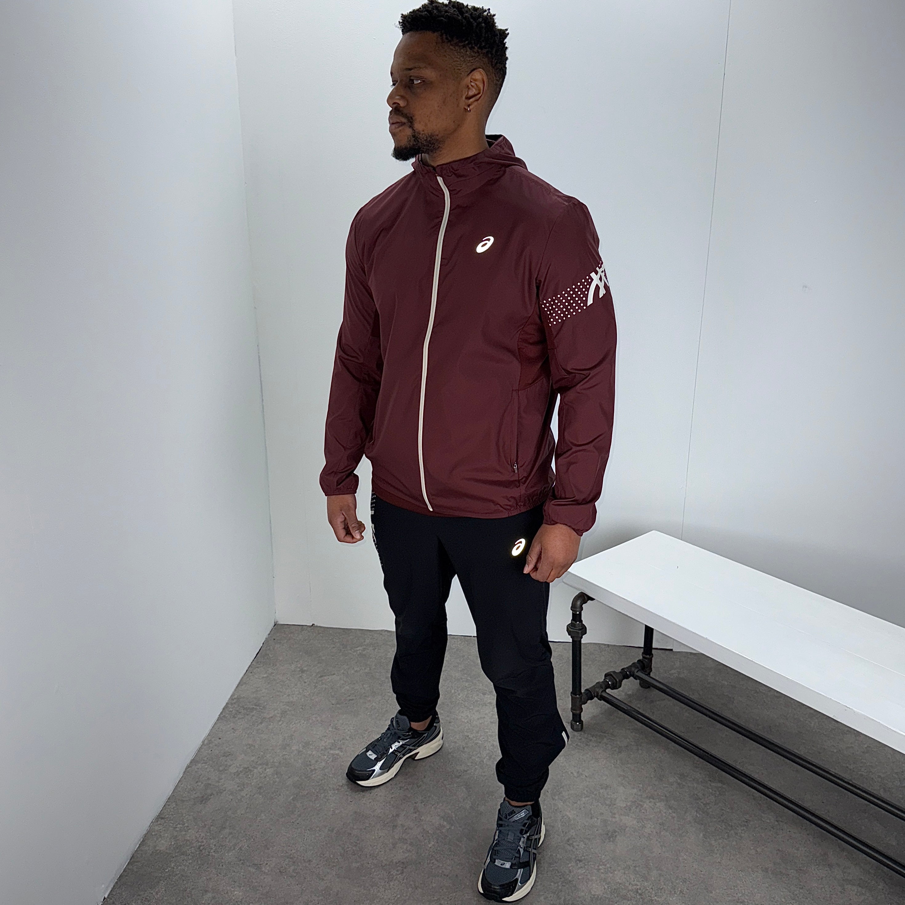 Asics icon jacket 'dark red'