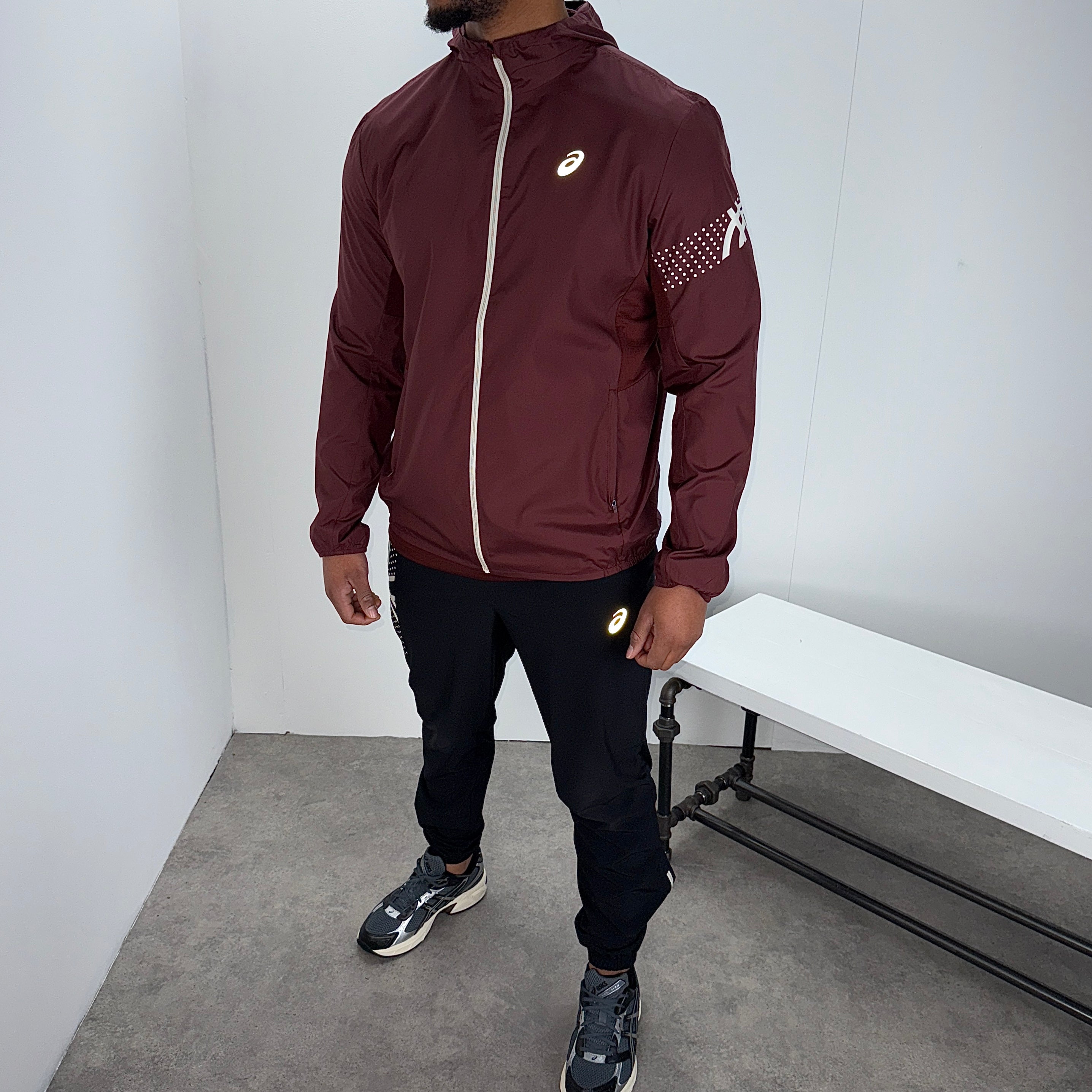 Asics icon jacket 'dark red'