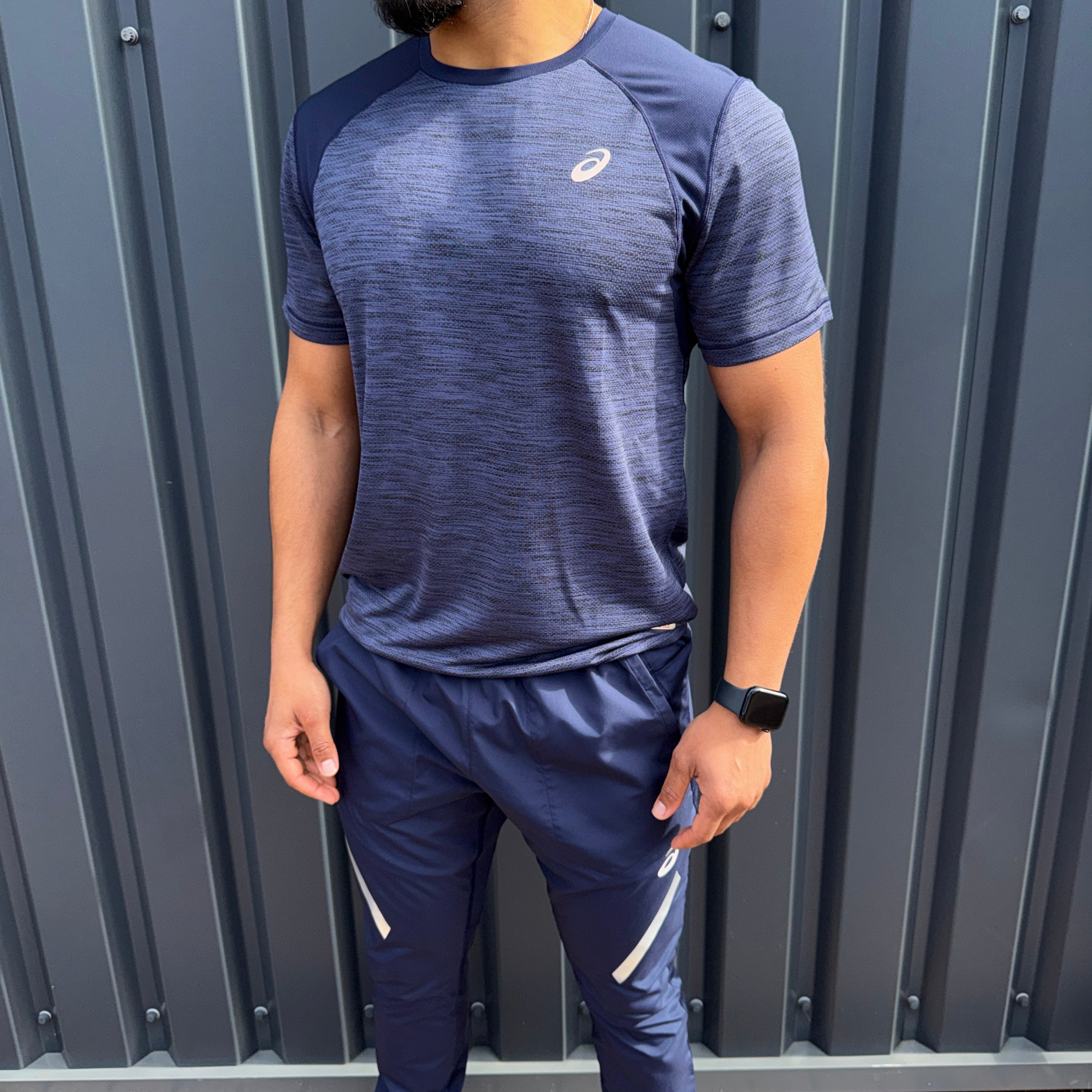 ASICS Road T-Shirt Lite Pants Set 'Midnight'