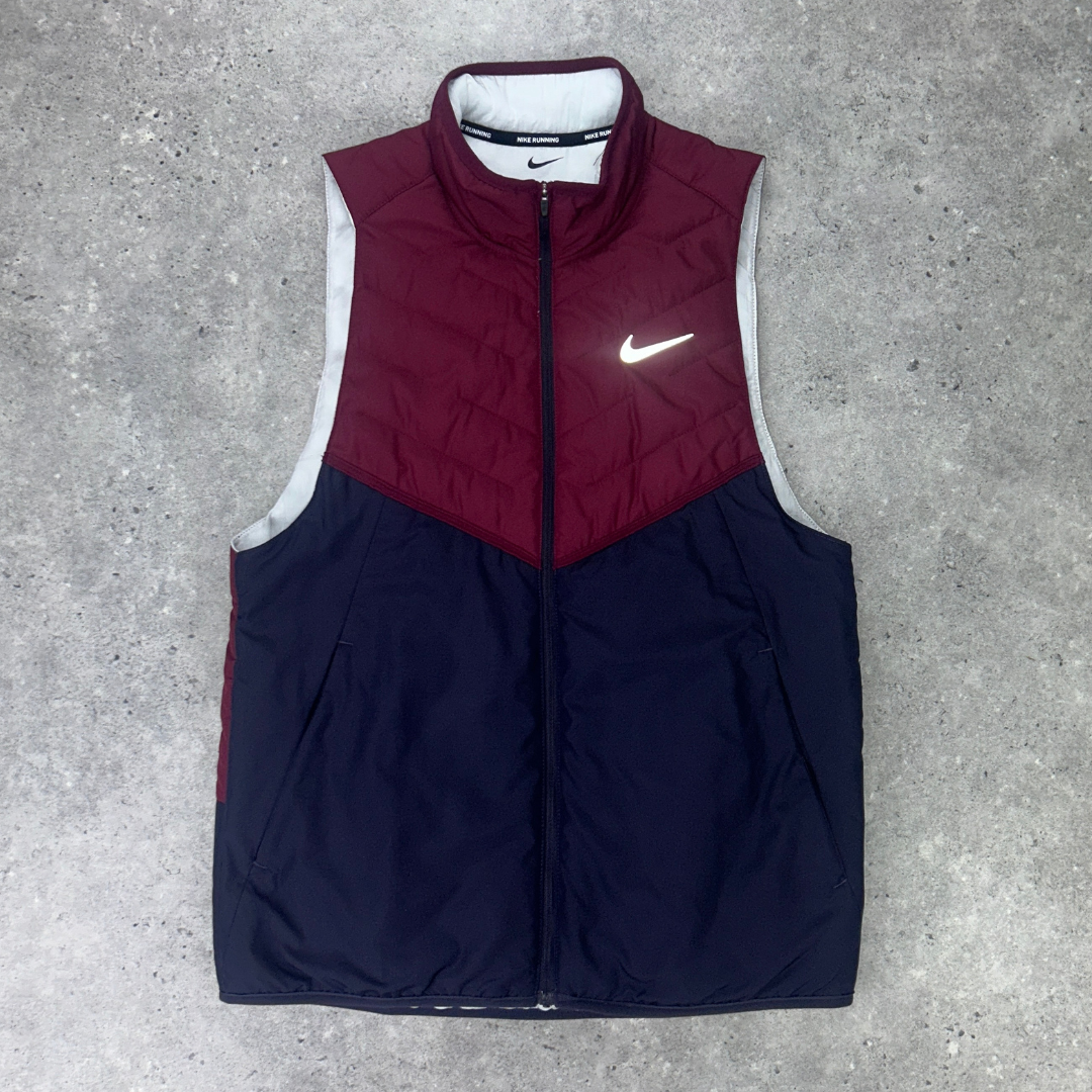 Nike aerolayer gilet maroon navy