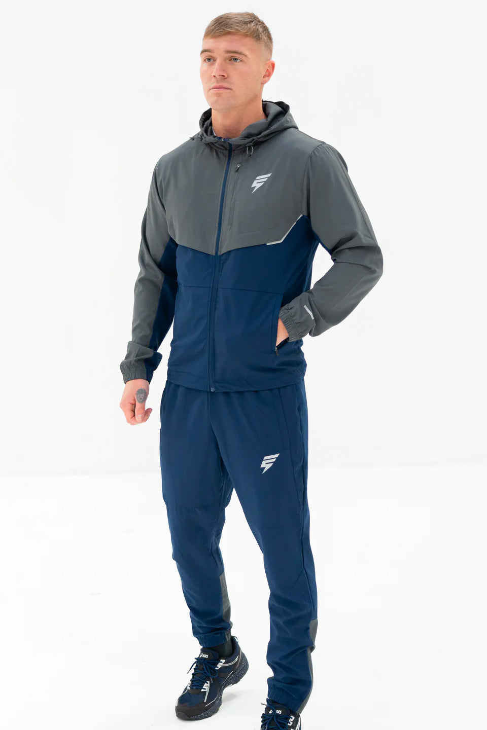 Elude track tracksuit set 'navy/coal'