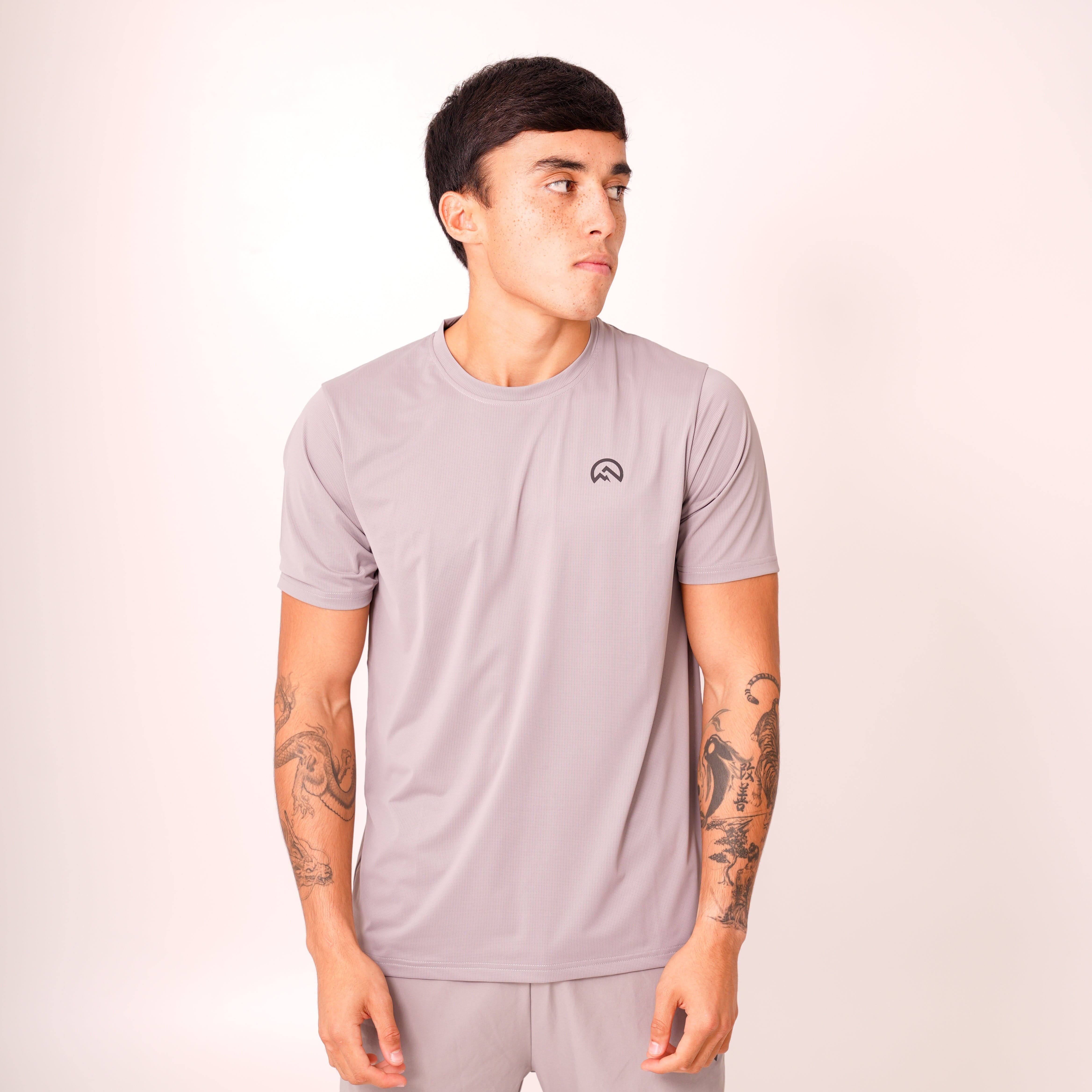 Flux Chest Logo T-Shirt 'Concrete'