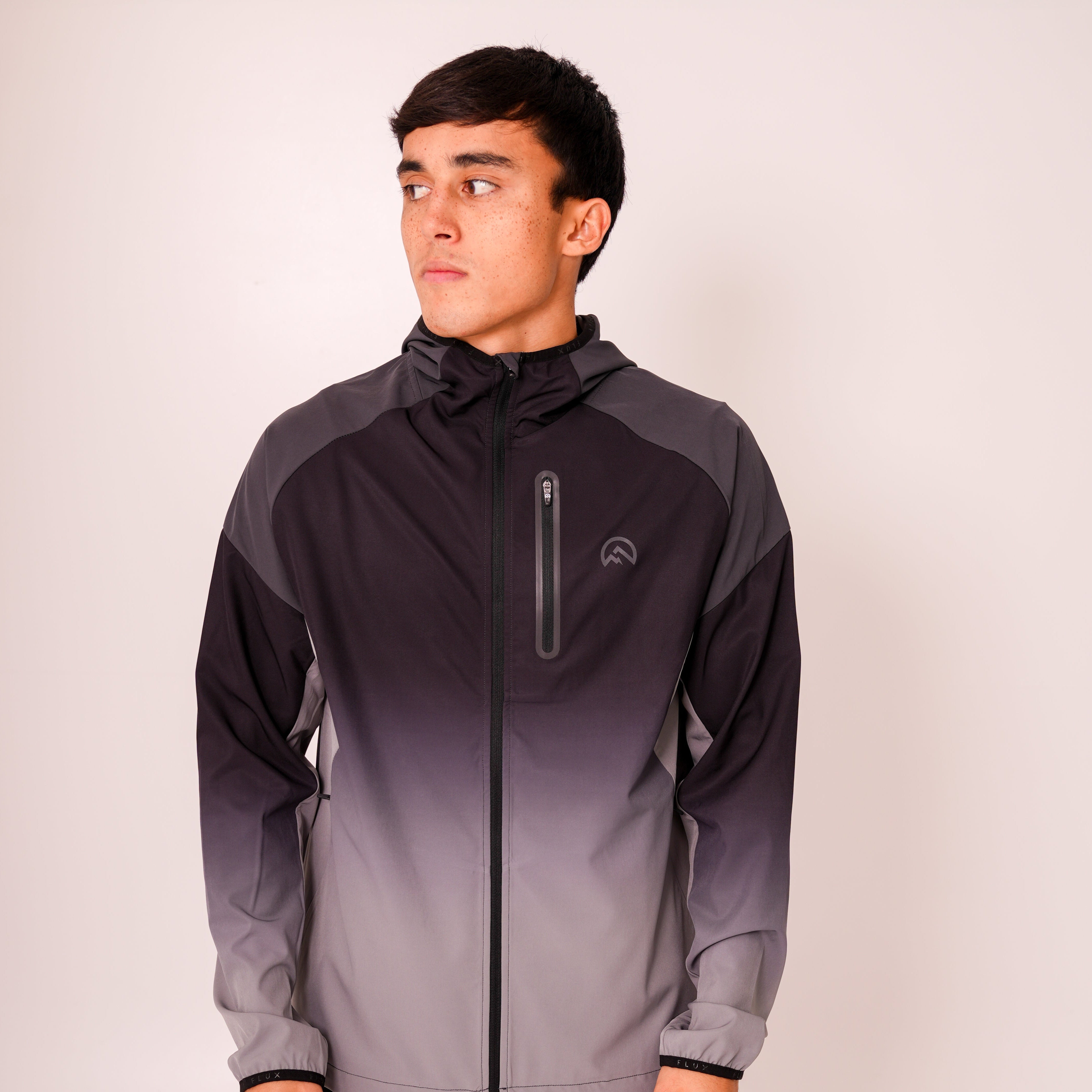 Flux gradient jacket 'slate/aluminium/midnight' AW25