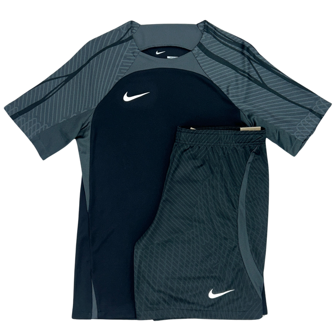 Nike academy strike short set 'black/grey'