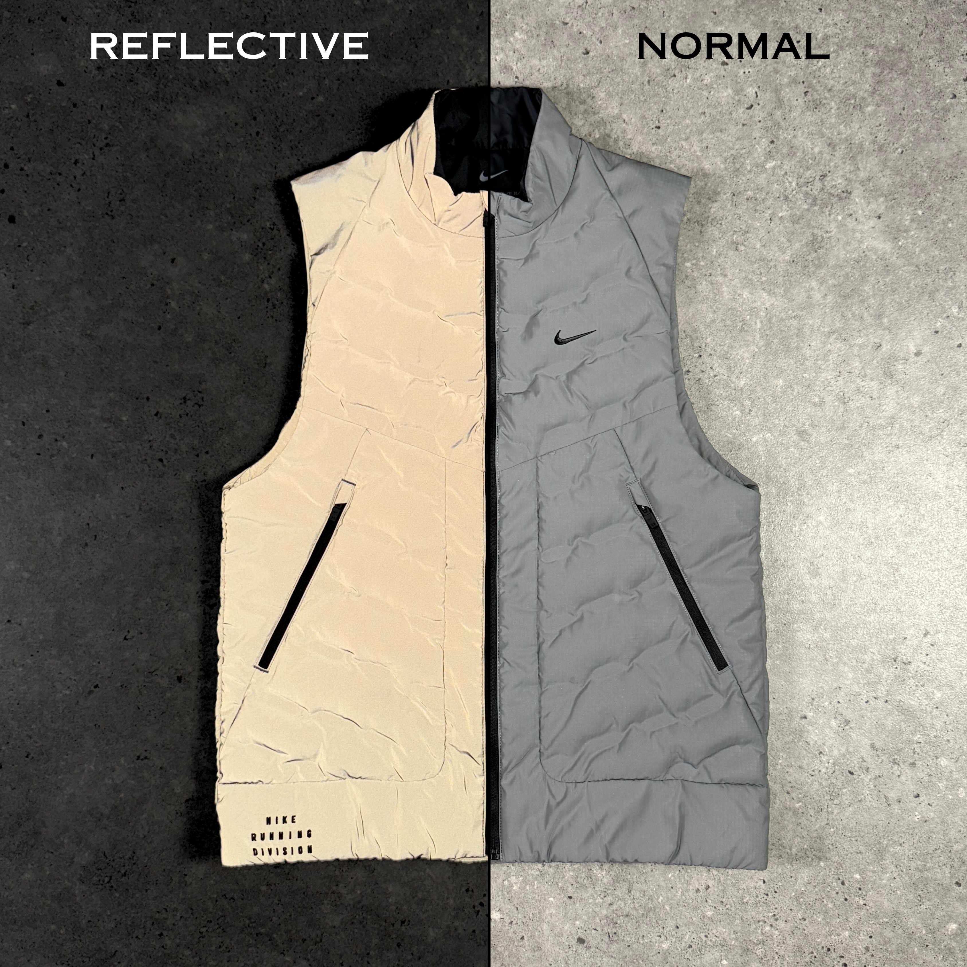 Nike run division reflective gilet 'reflect silver'