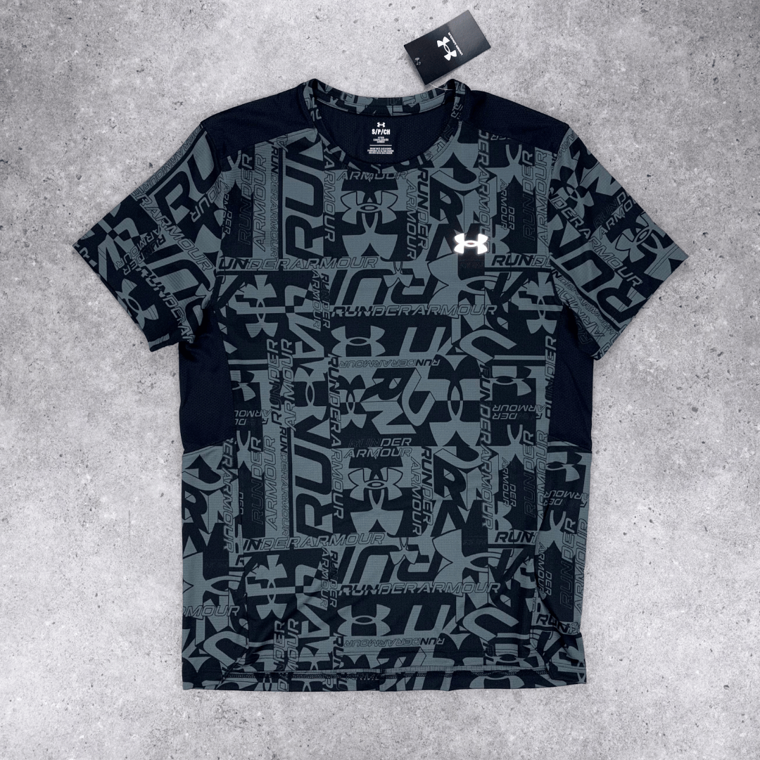 Under armour launch printed t-shirt 'black'