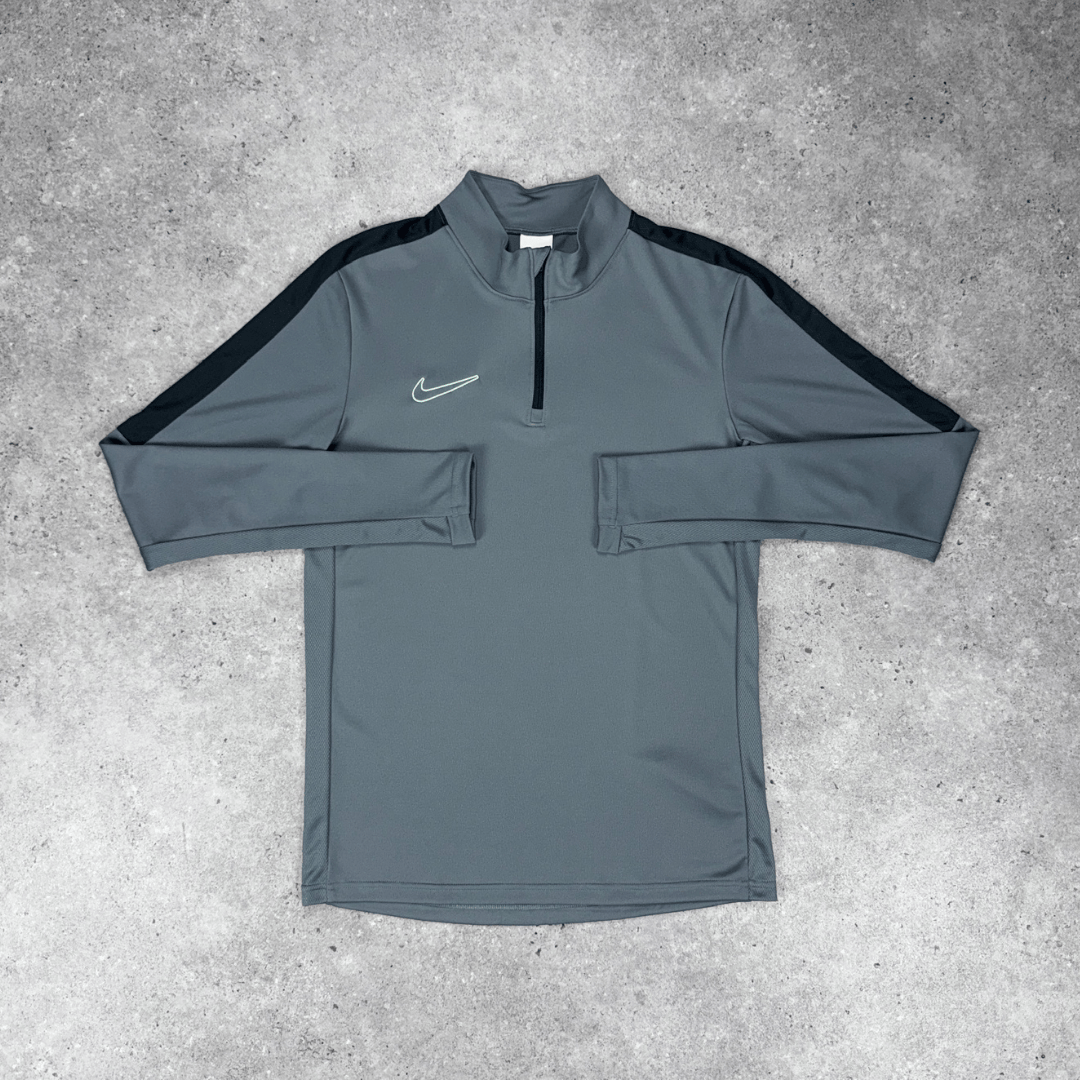 Nike dri-fit 1/4 zip 'grey/black'