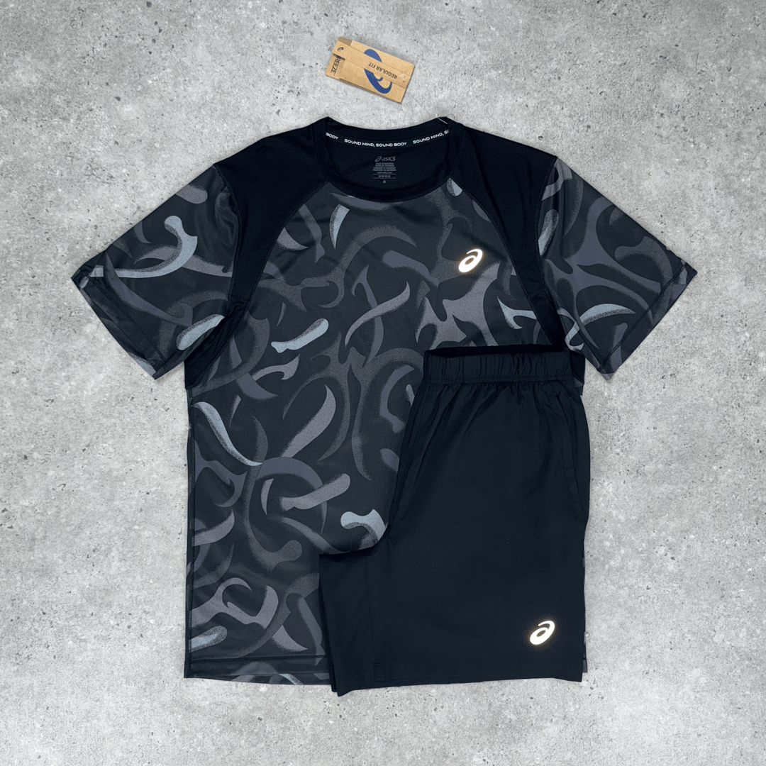 Asics printed t-shirt set 'black'