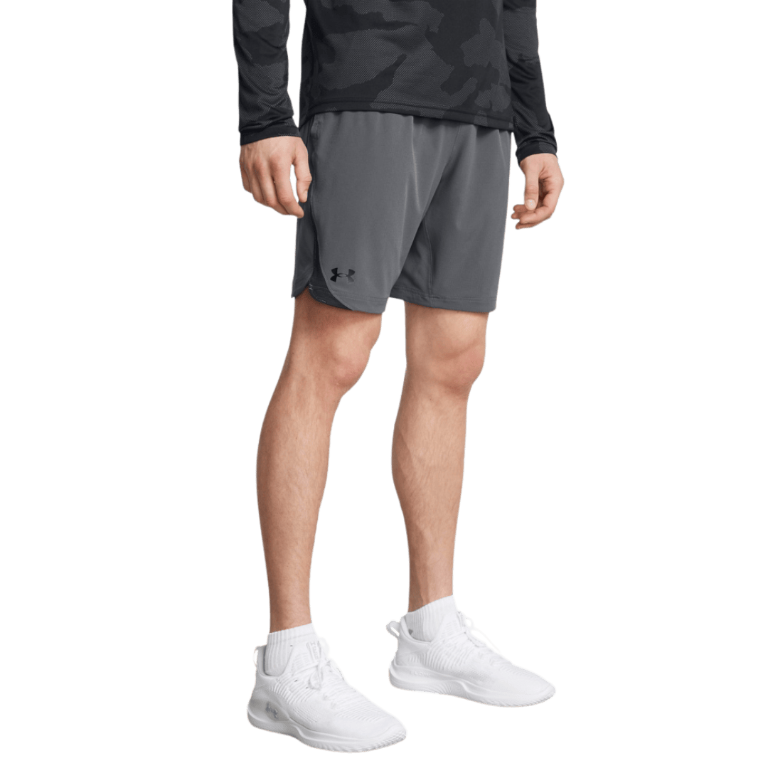 Under armour elevated woven 2.0 graphic shorts 'grey/black'
