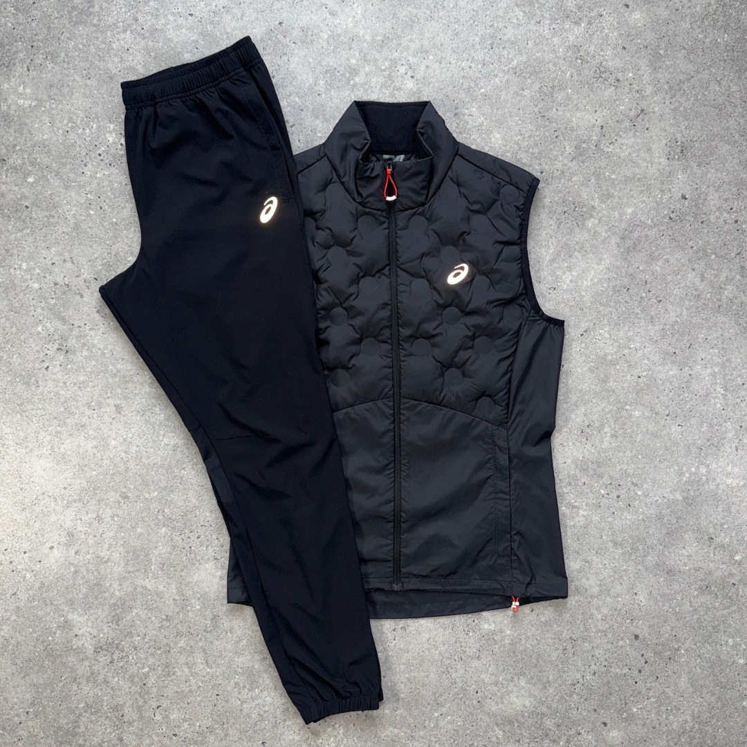 Asics road gilet gel-1130 set 'pure black silver'