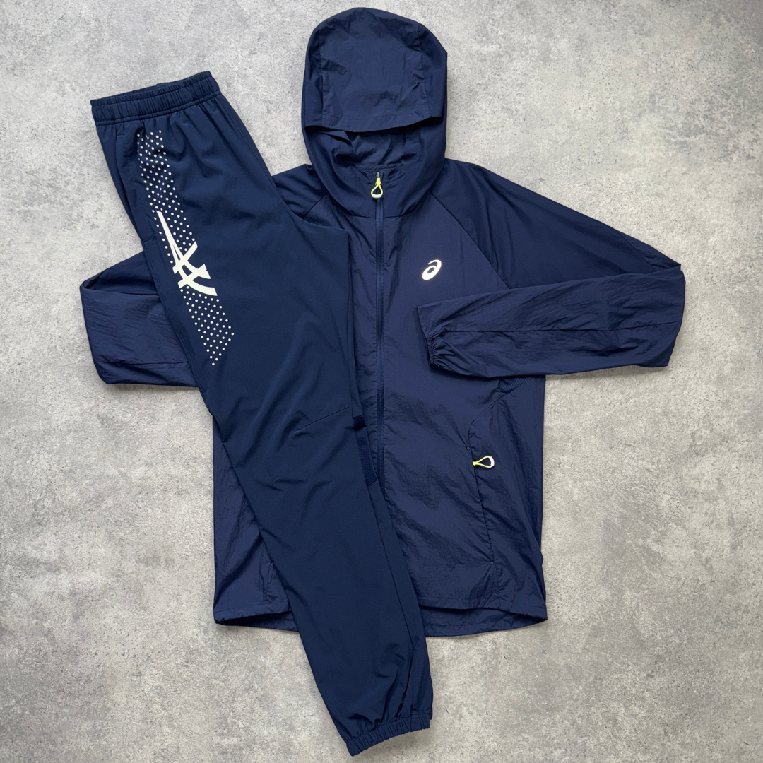 Asics road lightweight icon pants set 'midnight'