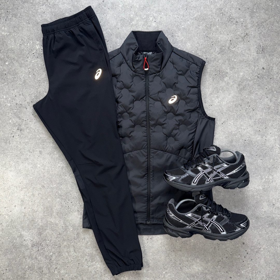 Asics road gilet gel-1130 set 'pure black silver'
