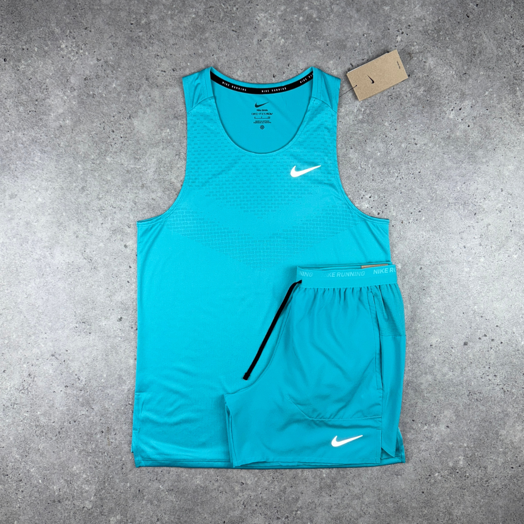 Nike stride vest short set 'dusty cactus'