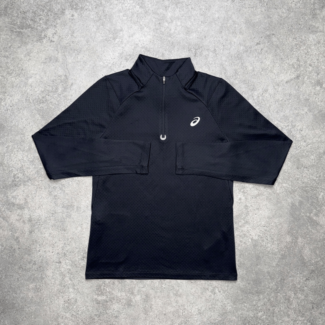 Men's ASICS Lycra 1/4 Zip 'Black'