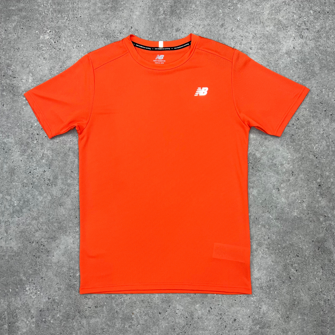 New balance core run t-shirt 'orange'