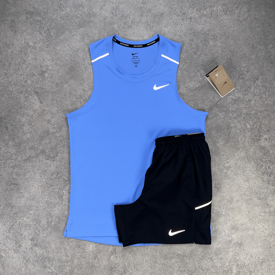 Men's Nike Miler 1.0 Vest Set 'Royal Pulse/Black'