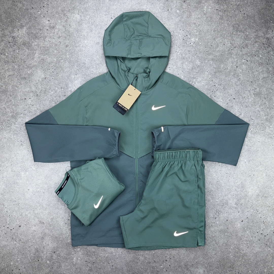 Nike windrunner miler challenger short tri-set 'clay green'