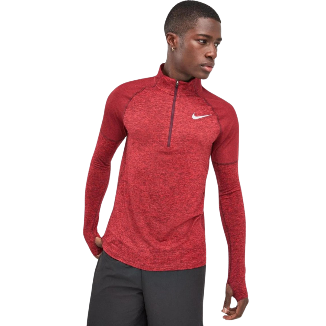 Nike 1/4 zip running top 'red'