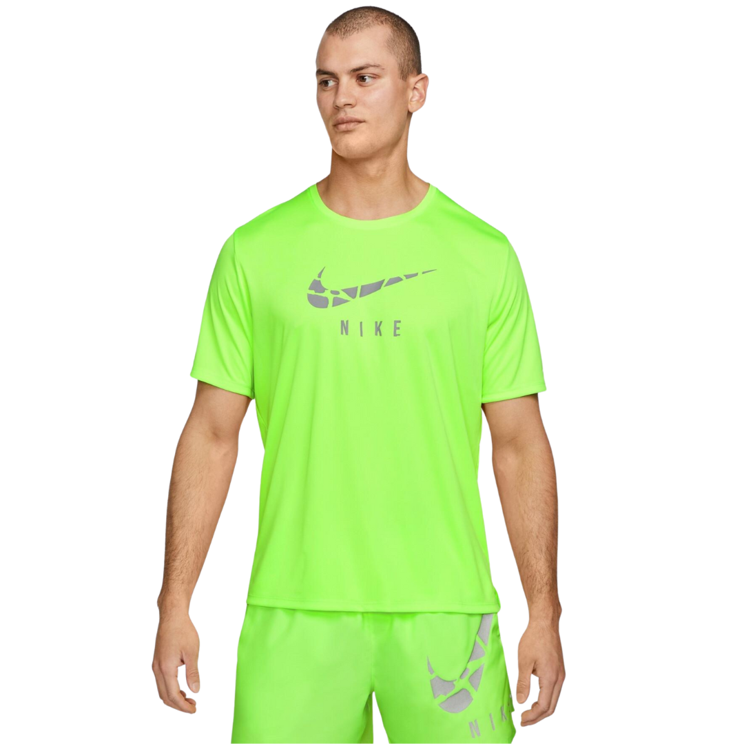 Nike running division reflective t-shirt 'volt'
