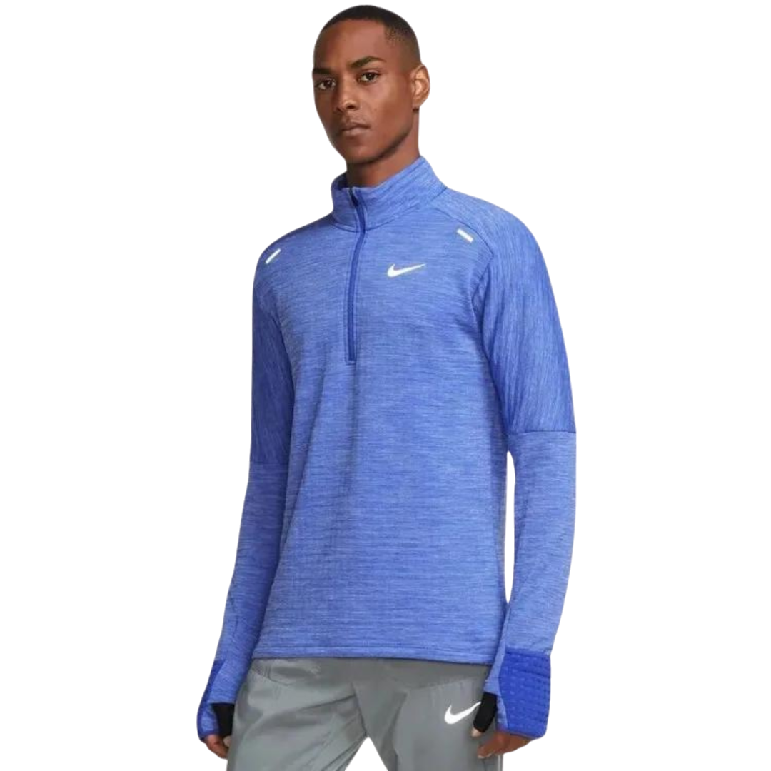 Nike 1/4 zip therma-fit running top 'blue'