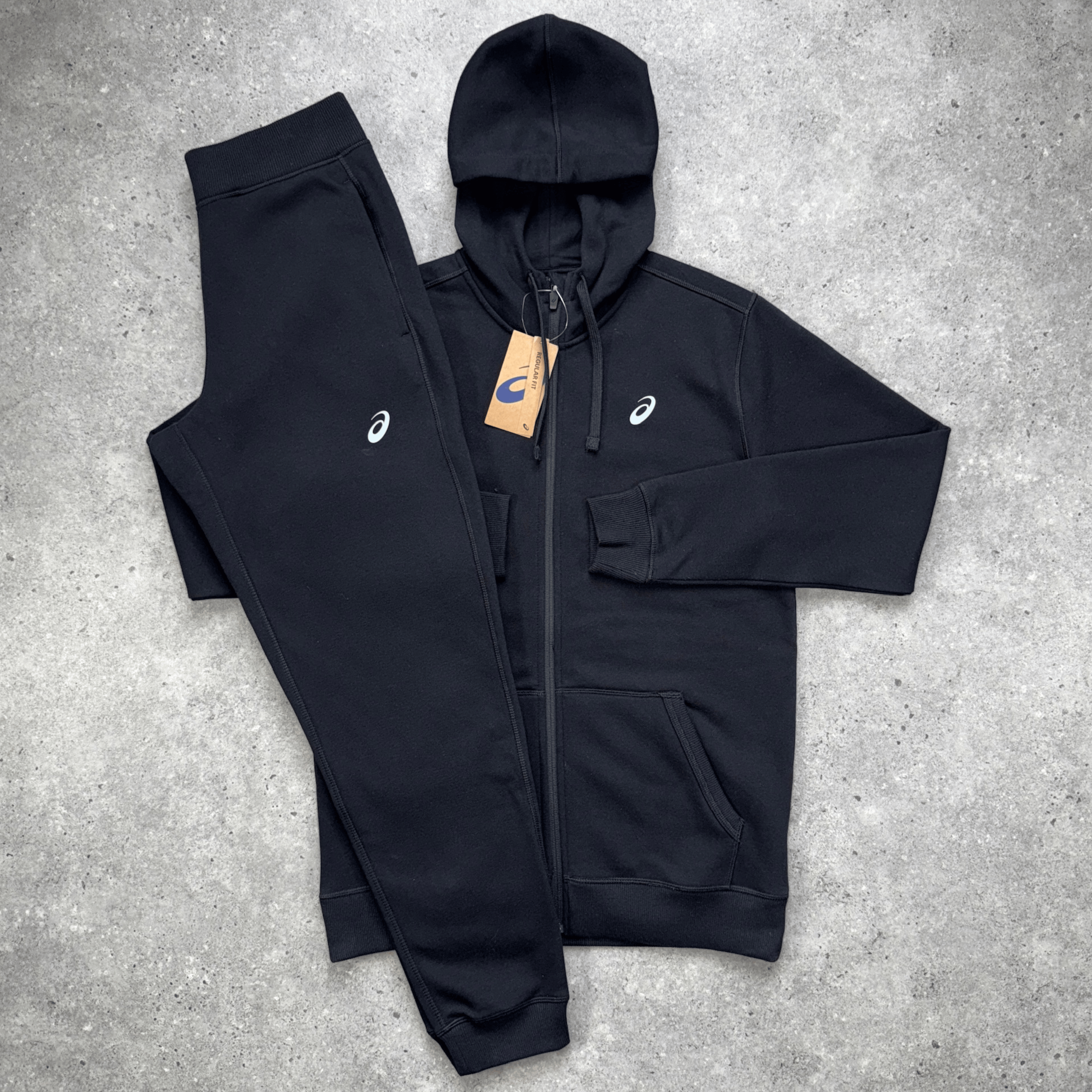 Asics fleece tracksuit set 'black'