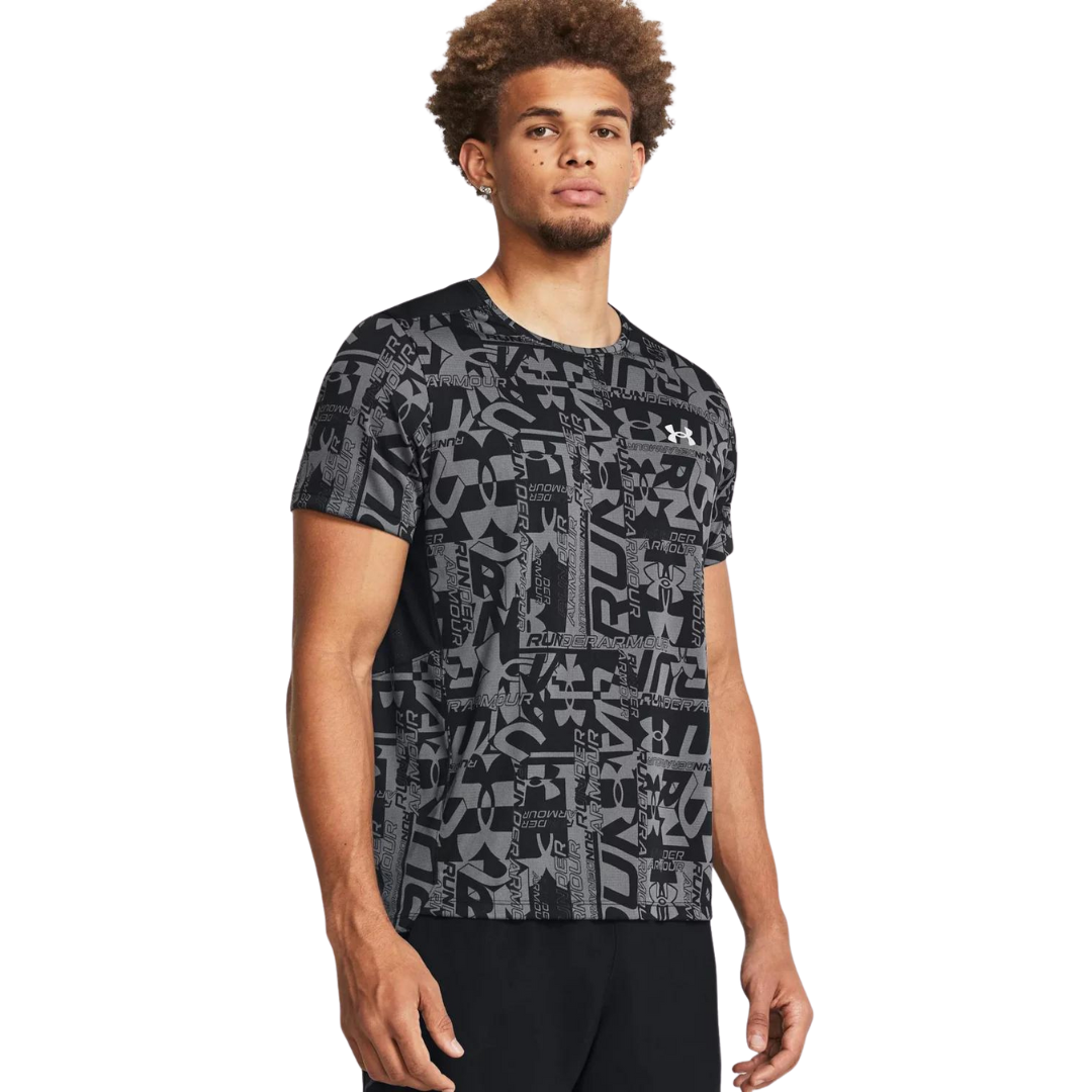 Under armour launch printed t-shirt 'black'