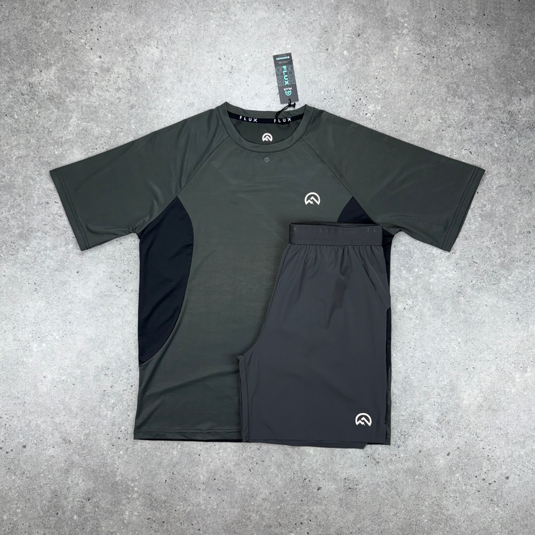 Flux tech tshirt set 'charcoal'