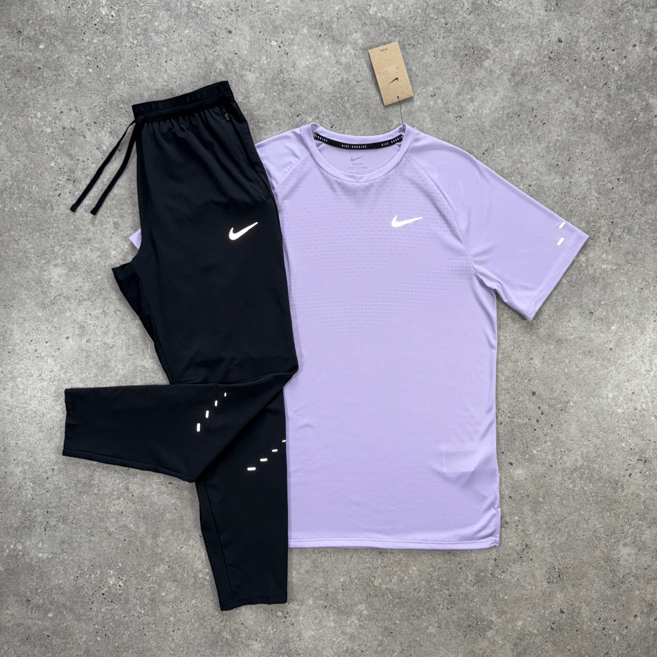 Nike stride pants set 'hydrangea/black'