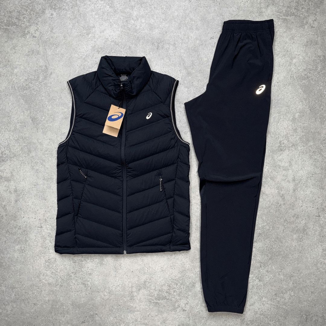 Men's ASICS Evergreen Gilet Pants Set 'Black'