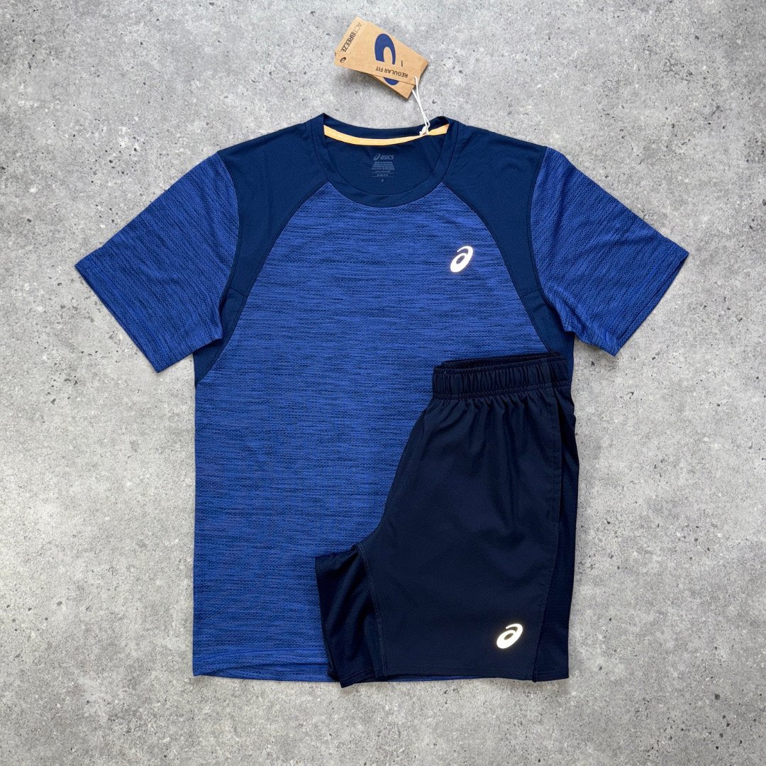 Asics road t-shirt set 'cobalt/midnight'
