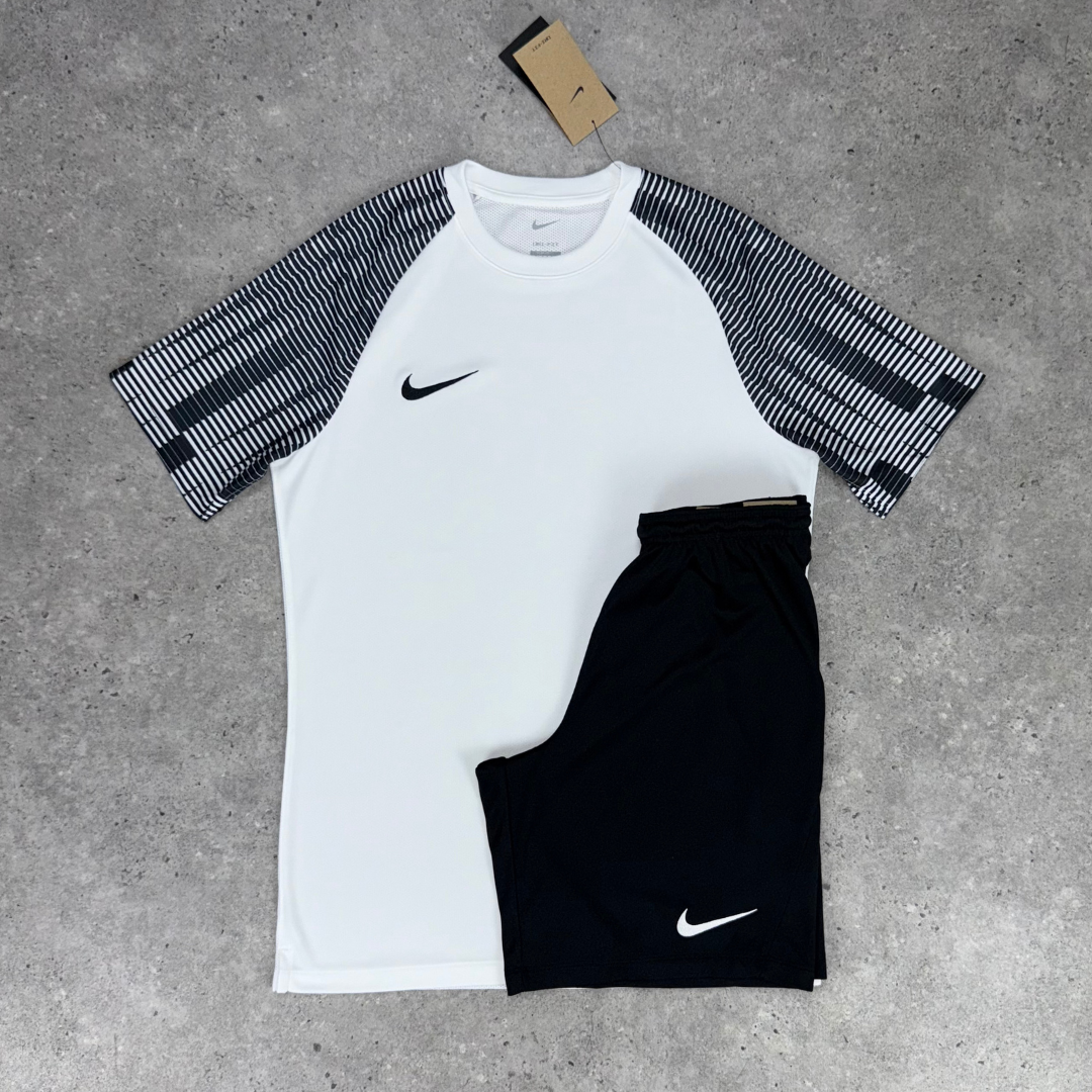 Nike academy park short set 'white/black'