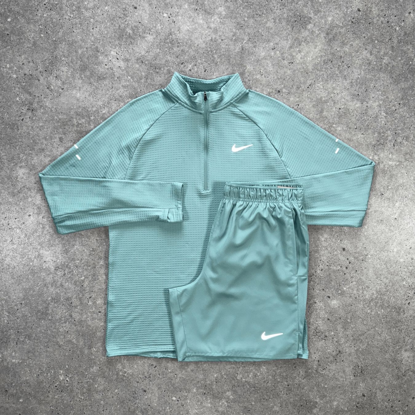 Nike stride therma 1/4 zip set 'cannon'