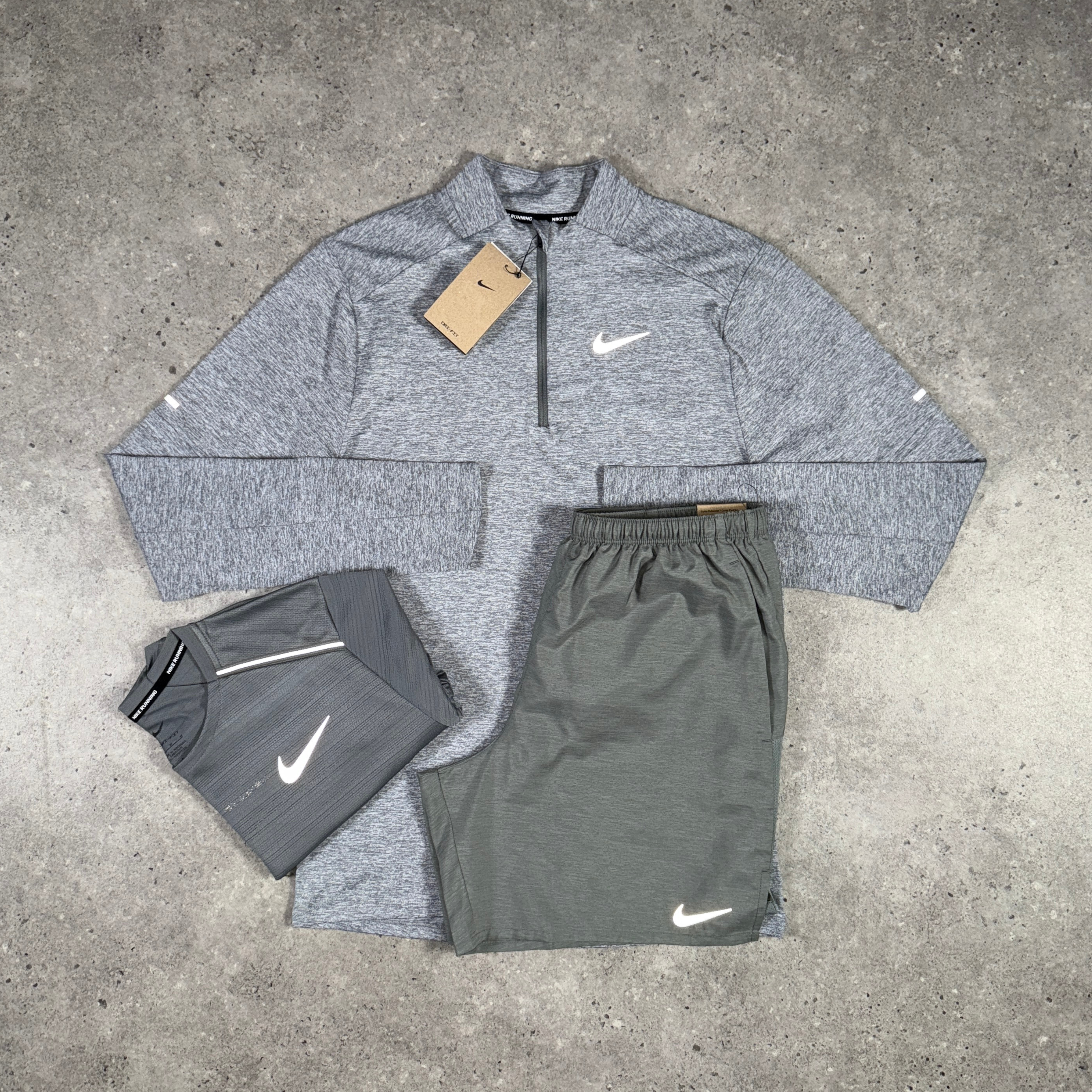 Nike 1/4 zip tri-set 'grey'