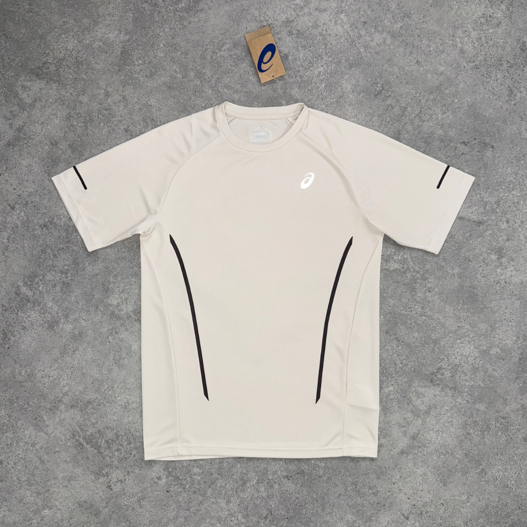 Asics curved seam t-shirt 'beige'