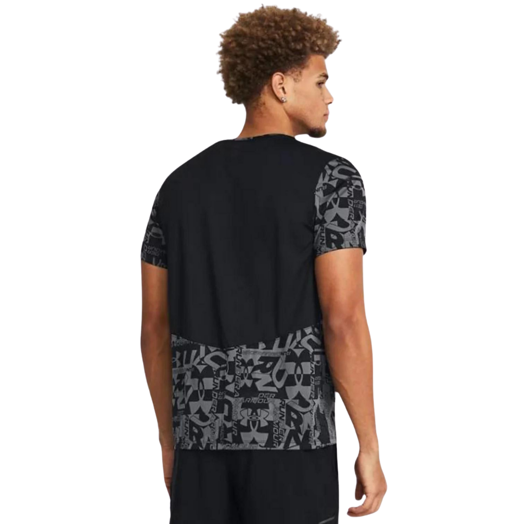 Under armour launch printed t-shirt 'black'