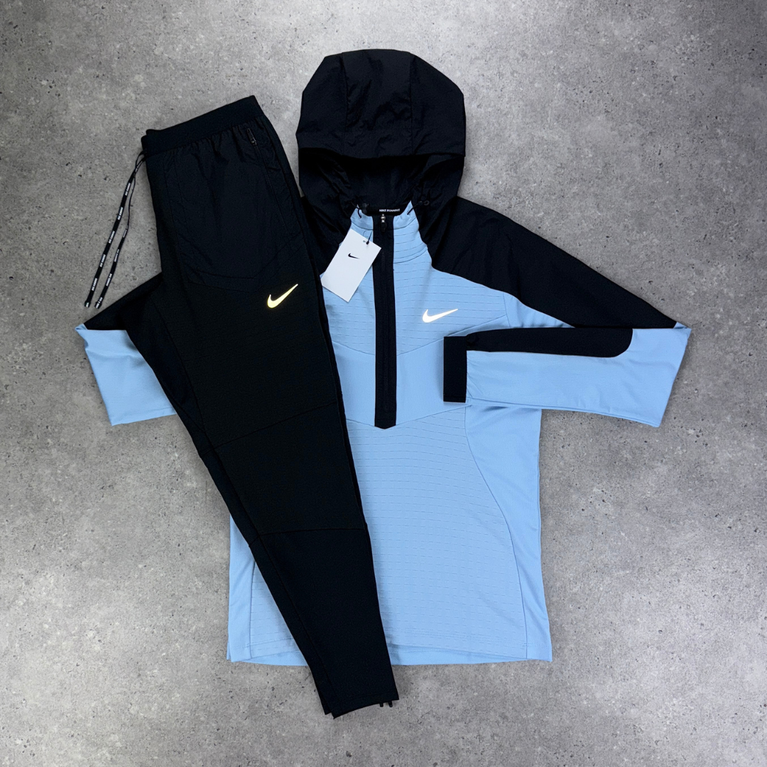 Nike 1/4 performance set 'blue/black'