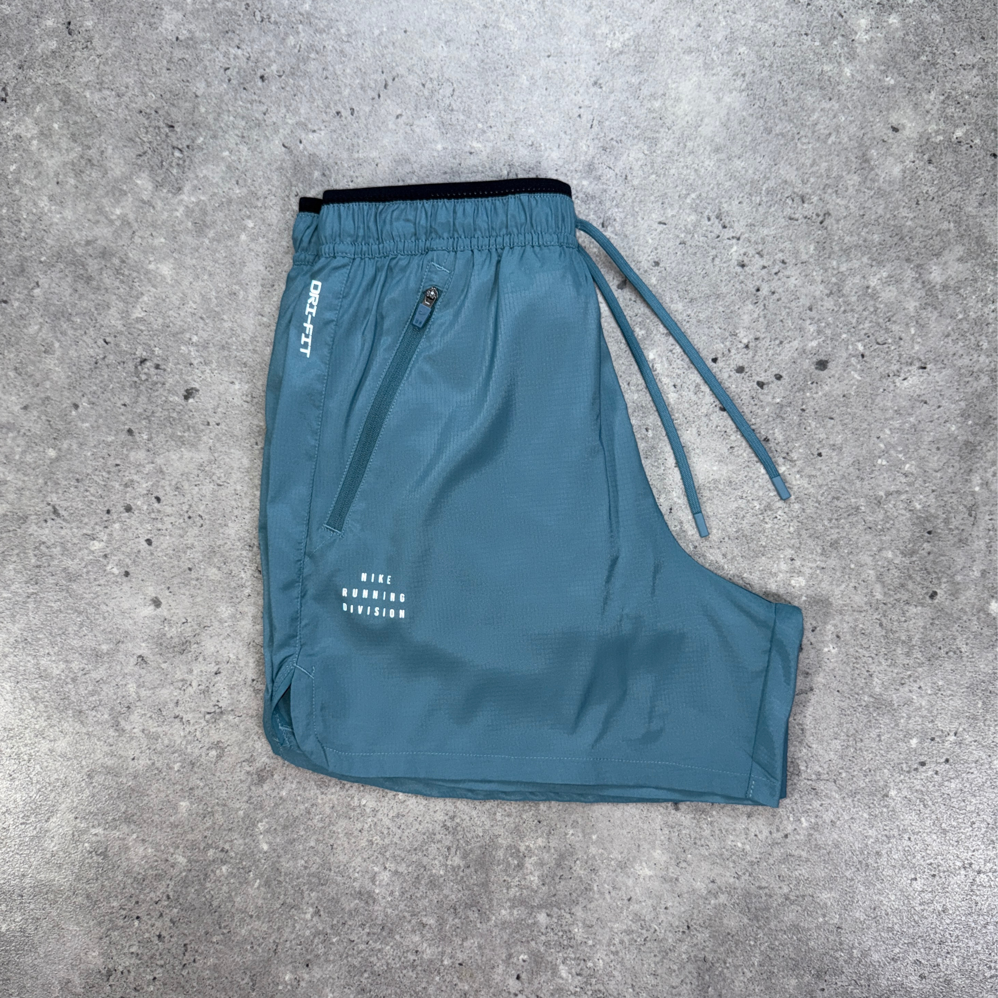 Nike rise running division set 'denim turquoise/smokey blue'
