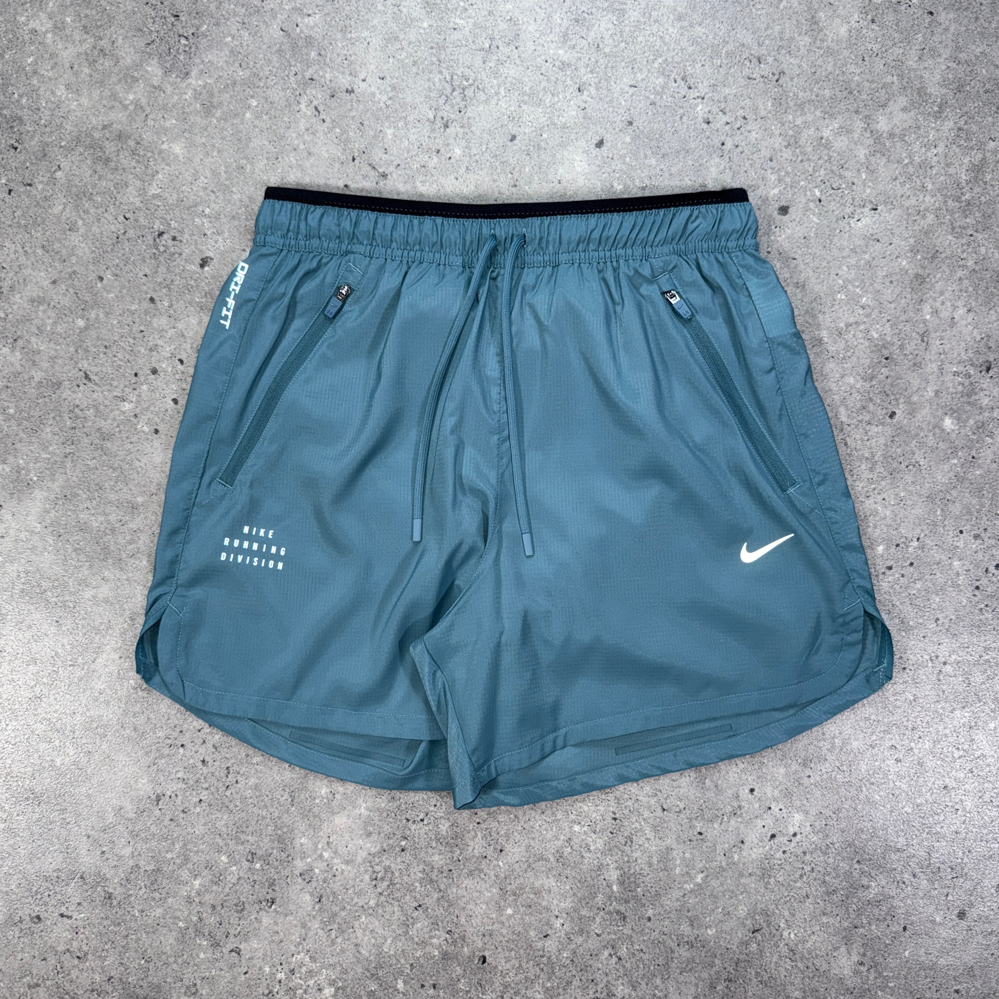 Nike rise running division set 'denim turquoise/smokey blue'