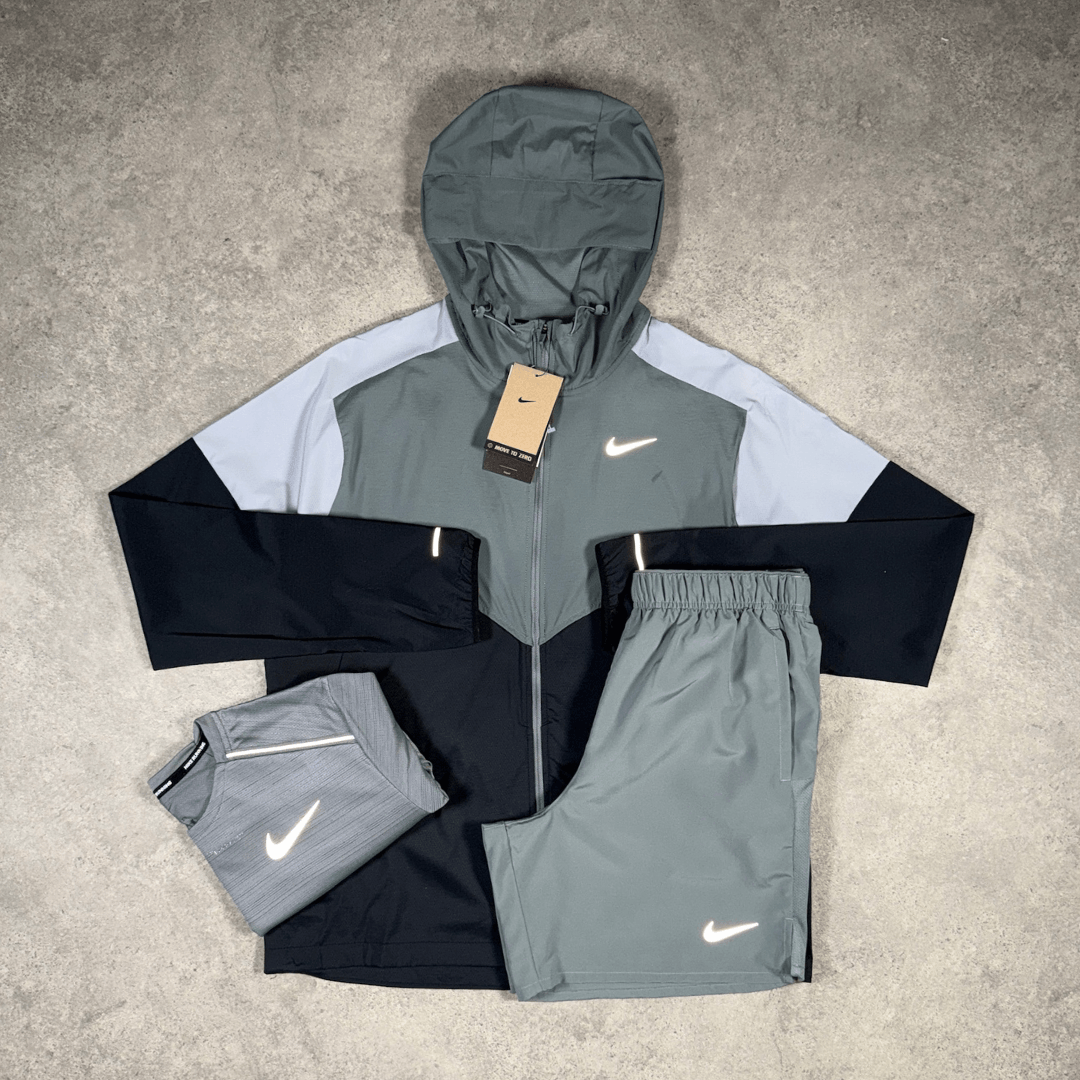 Nike Windrunner Miler Challenger Shorts Tri-Set 'Smoke Grey/Black'