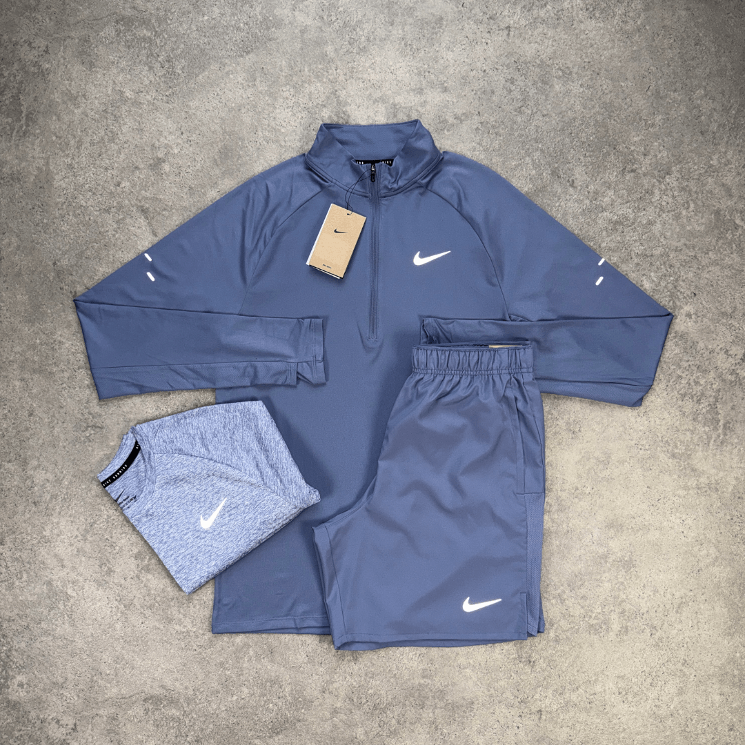 Men's Nike Stride 1/4 Zip Tri-Set 'World Indigo'