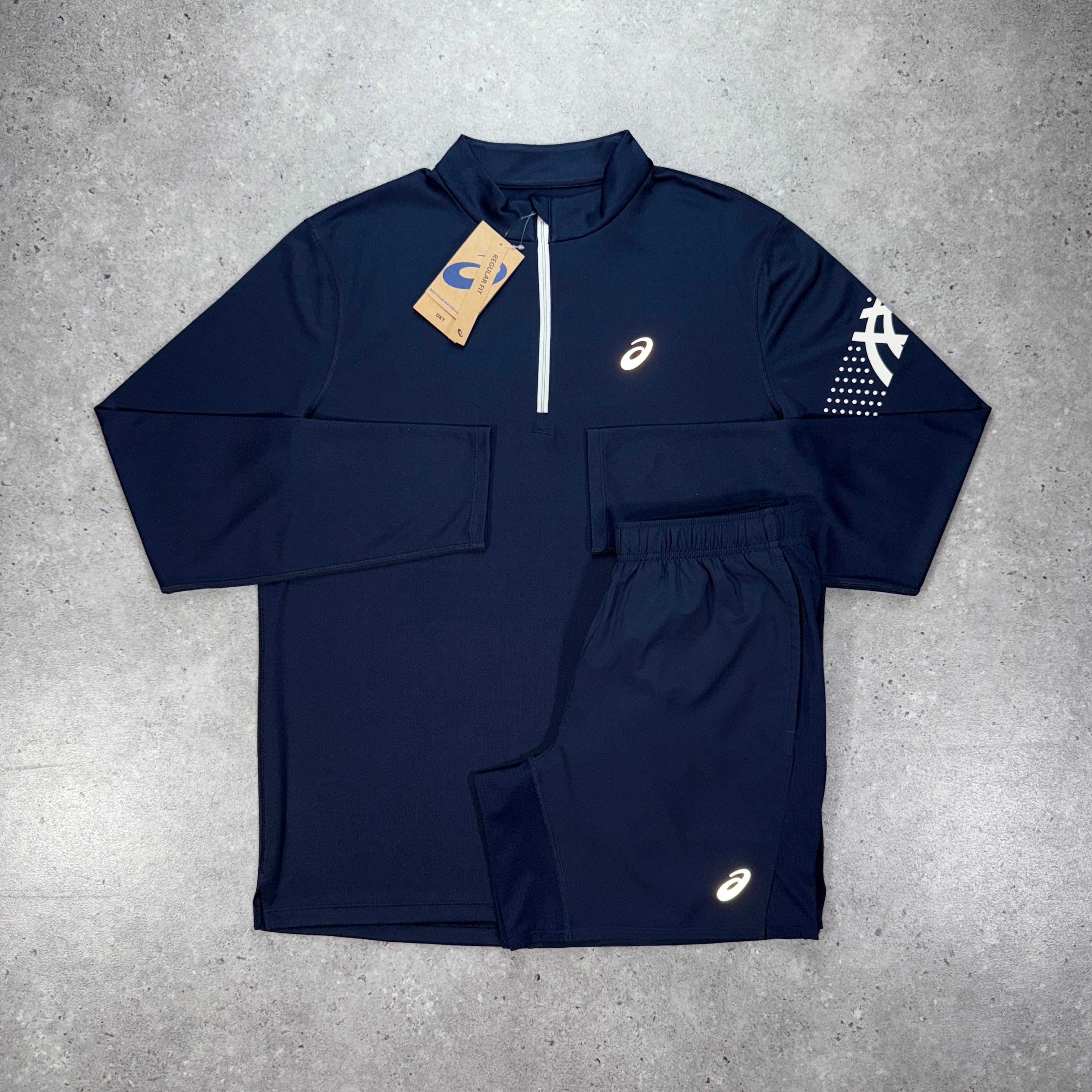 Asics icon 1/4 zip set 'midnight'